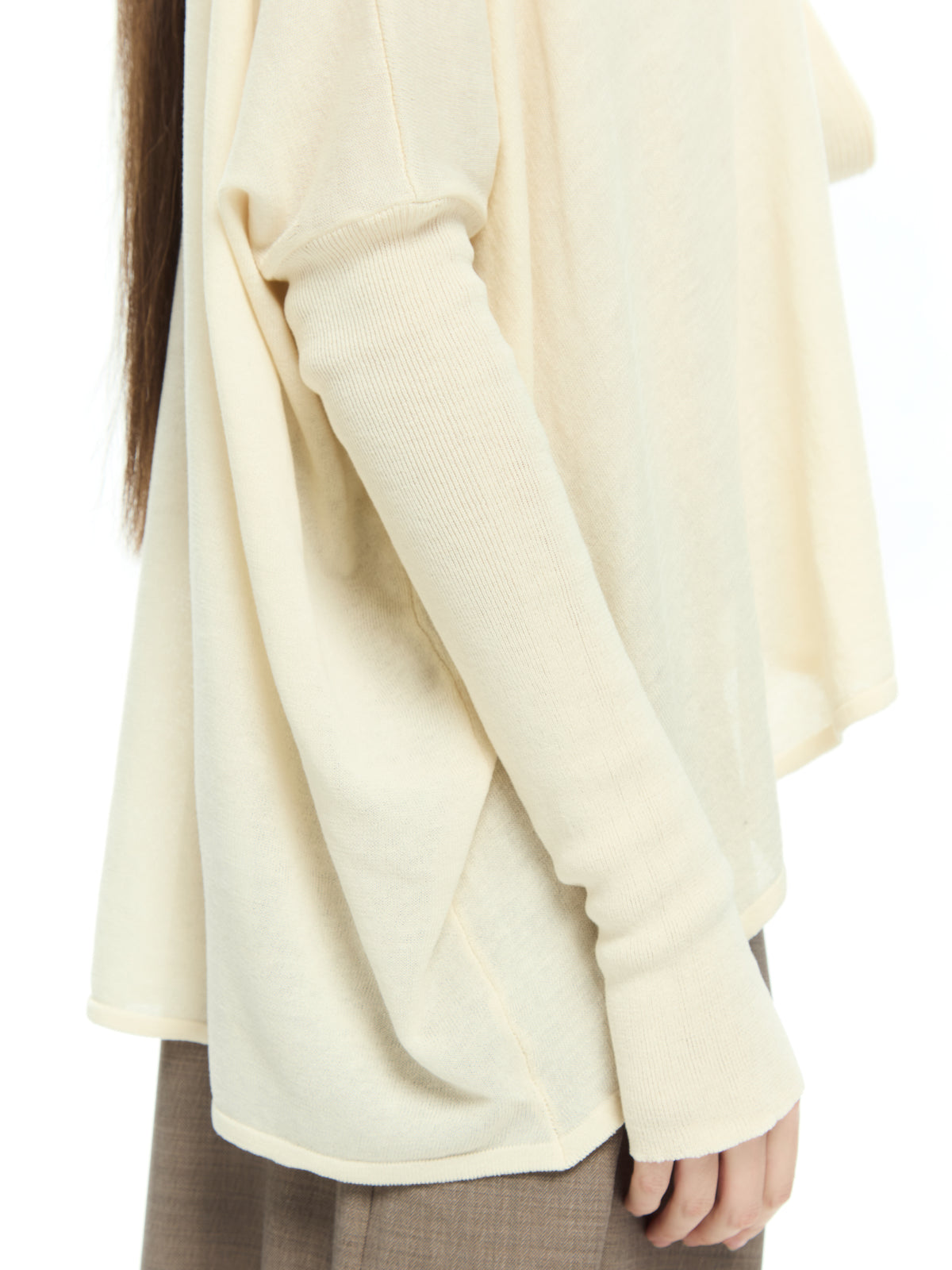 IXOS Maglia con scollo drappeggiato BEIGE