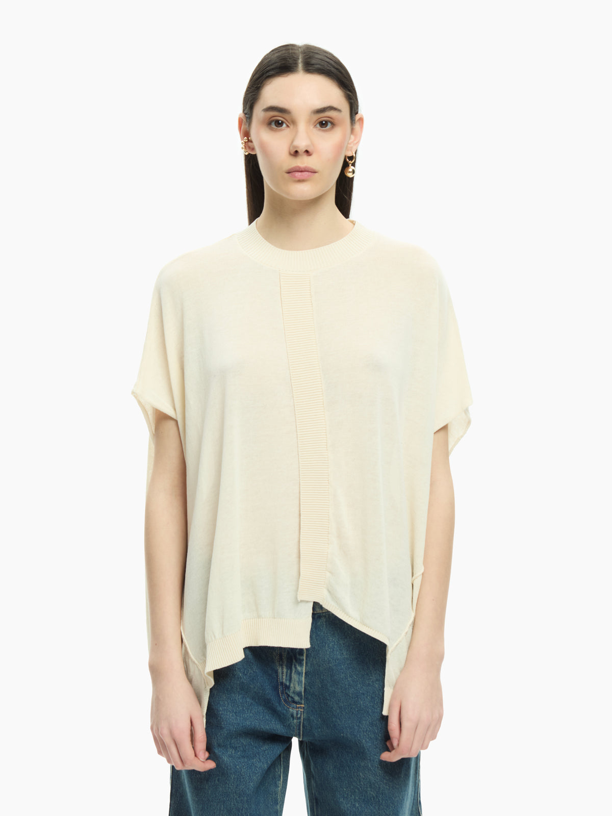 IXOS Maglia oversize a coste BEIGE