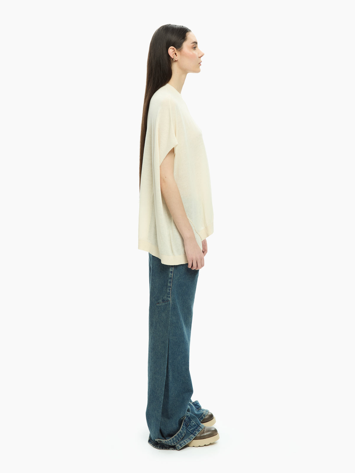 IXOS Maglia oversize a coste BEIGE