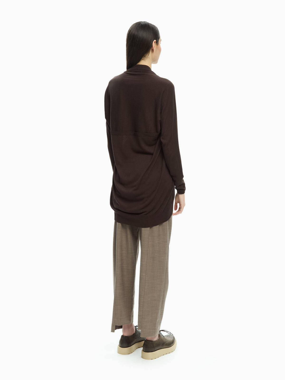 IXOS Cardigan con scollo profondo  MARRONE