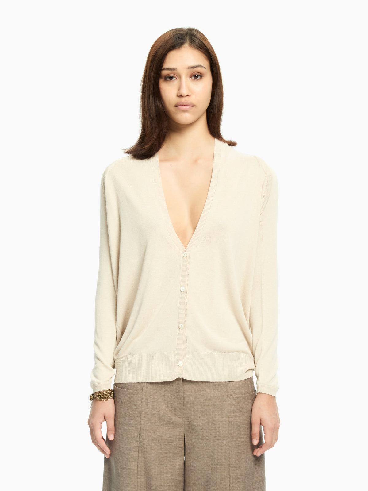 IXOS Cardigan con scollo profondo  BEIGE