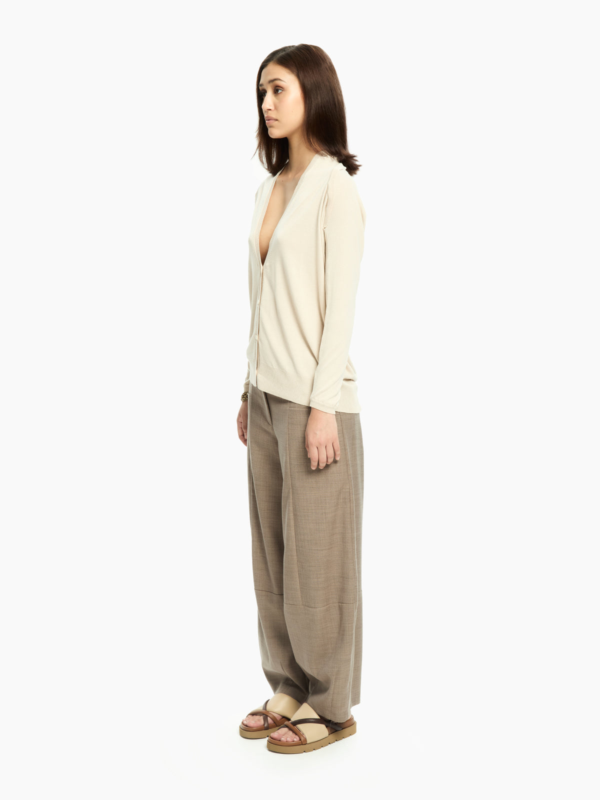 IXOS Cardigan con scollo profondo  BEIGE