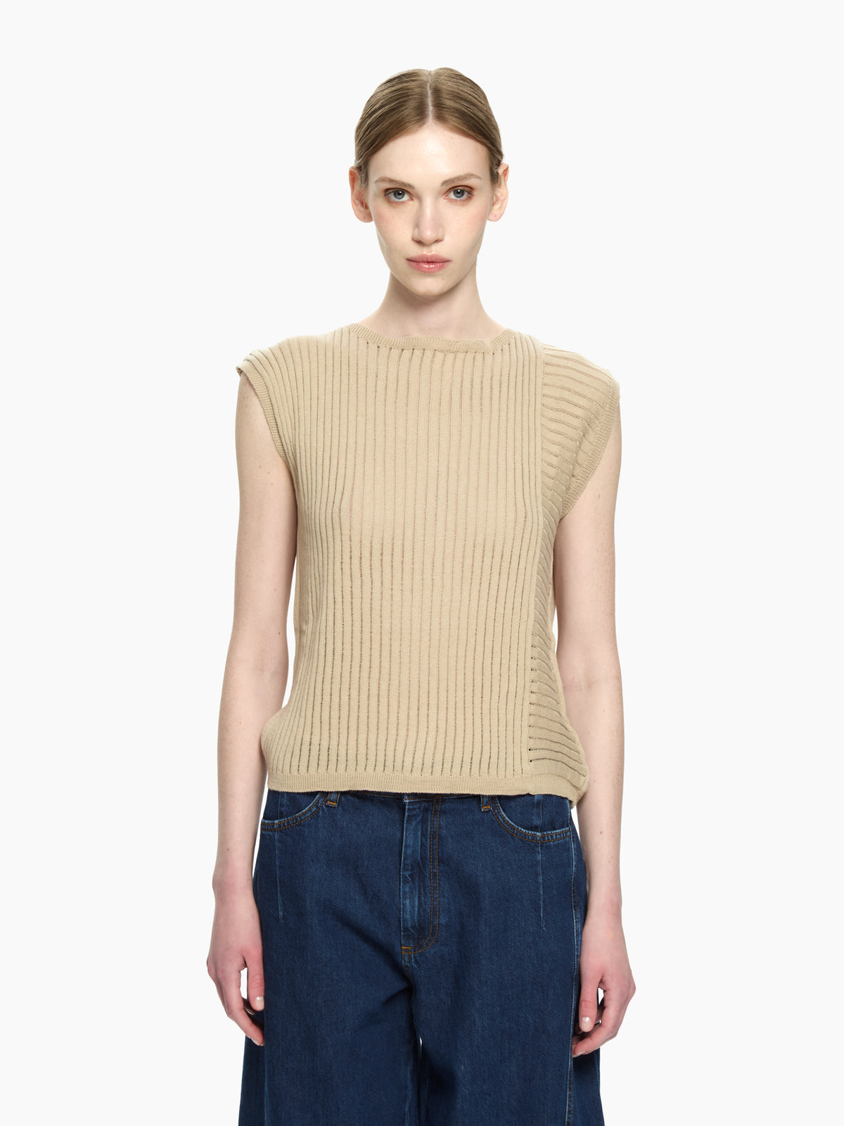 IXOS Top in maglia  MARRONE