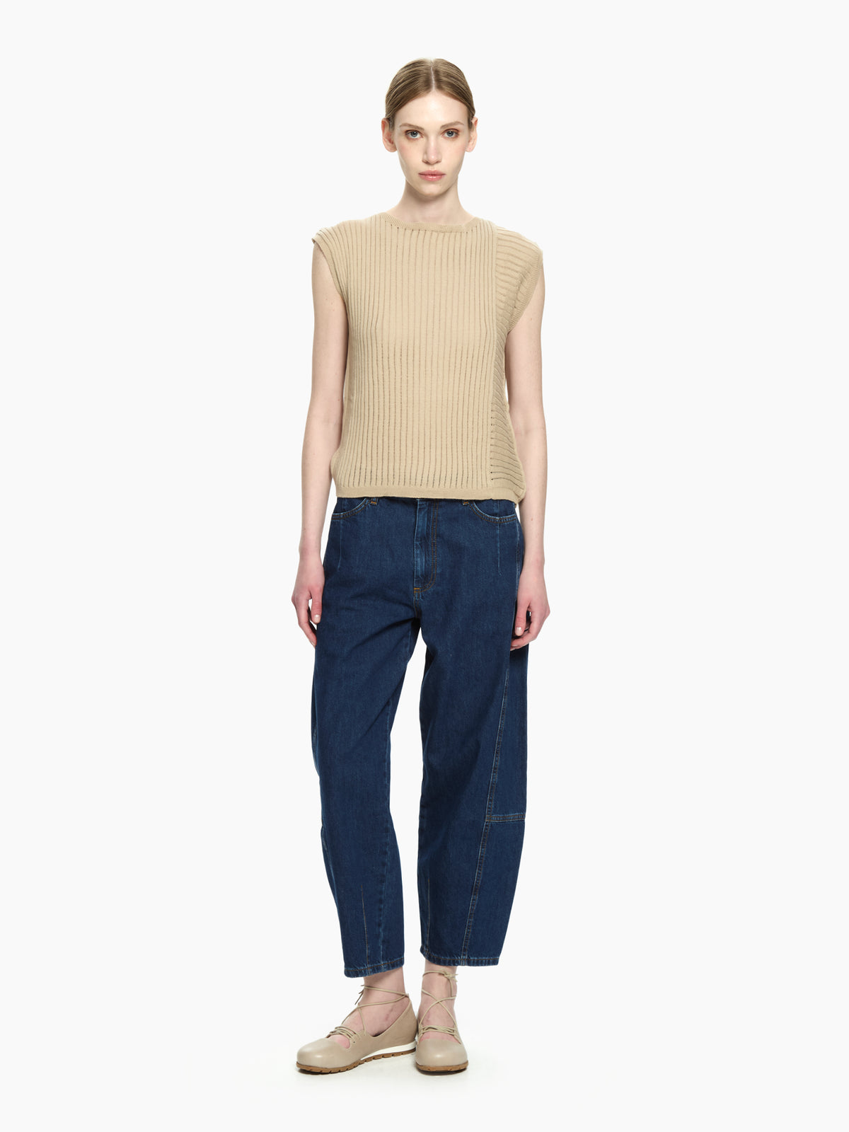IXOS Top in maglia  MARRONE