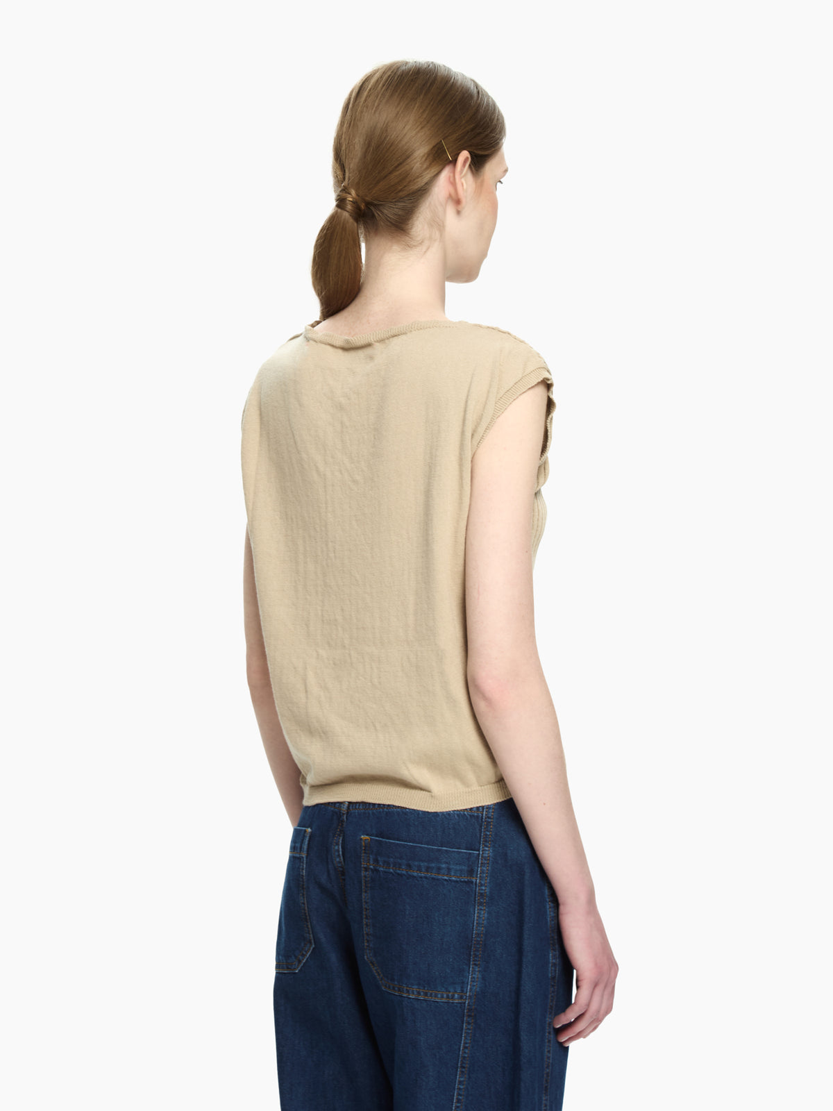 IXOS Top in maglia  MARRONE