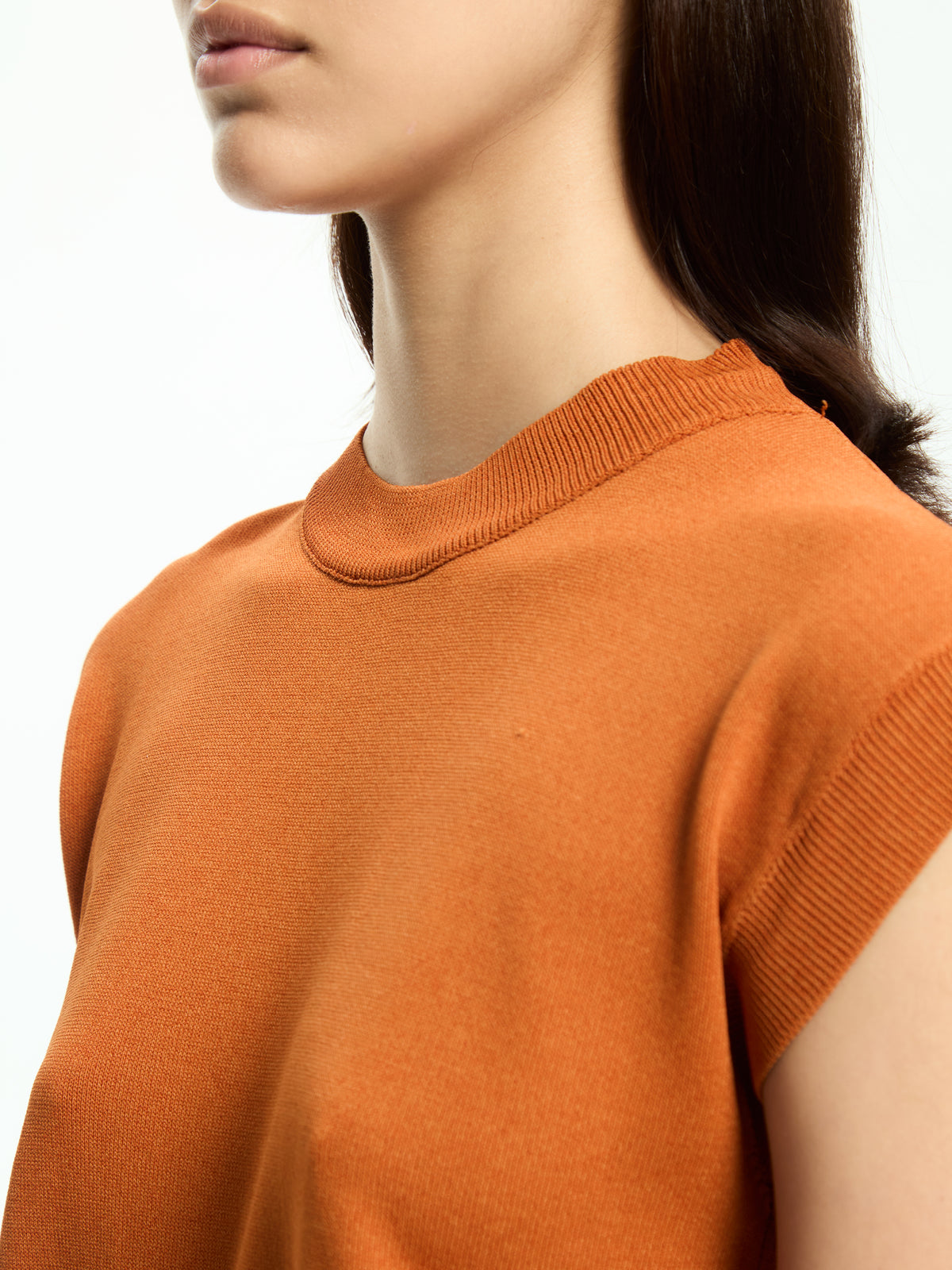 IXOS Top in maglia MARRONE