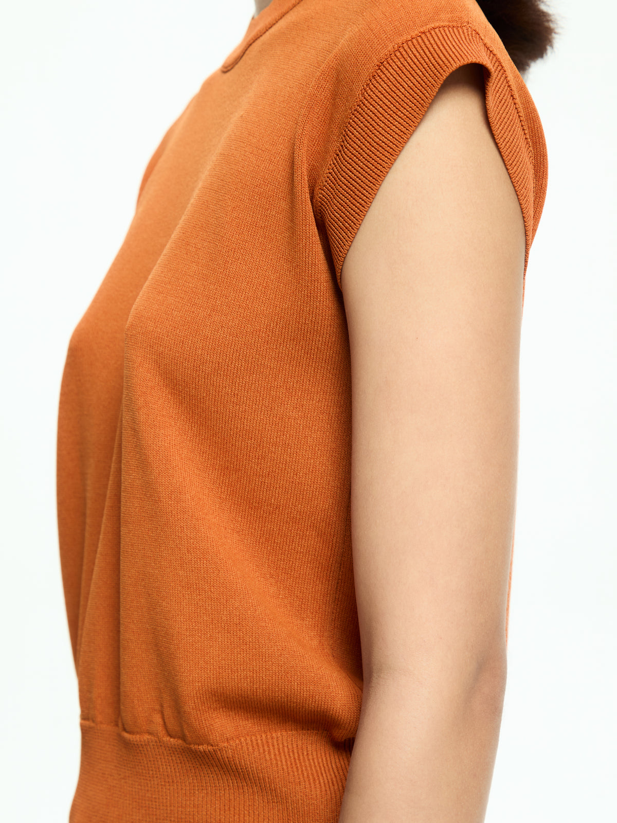 IXOS Top in maglia MARRONE