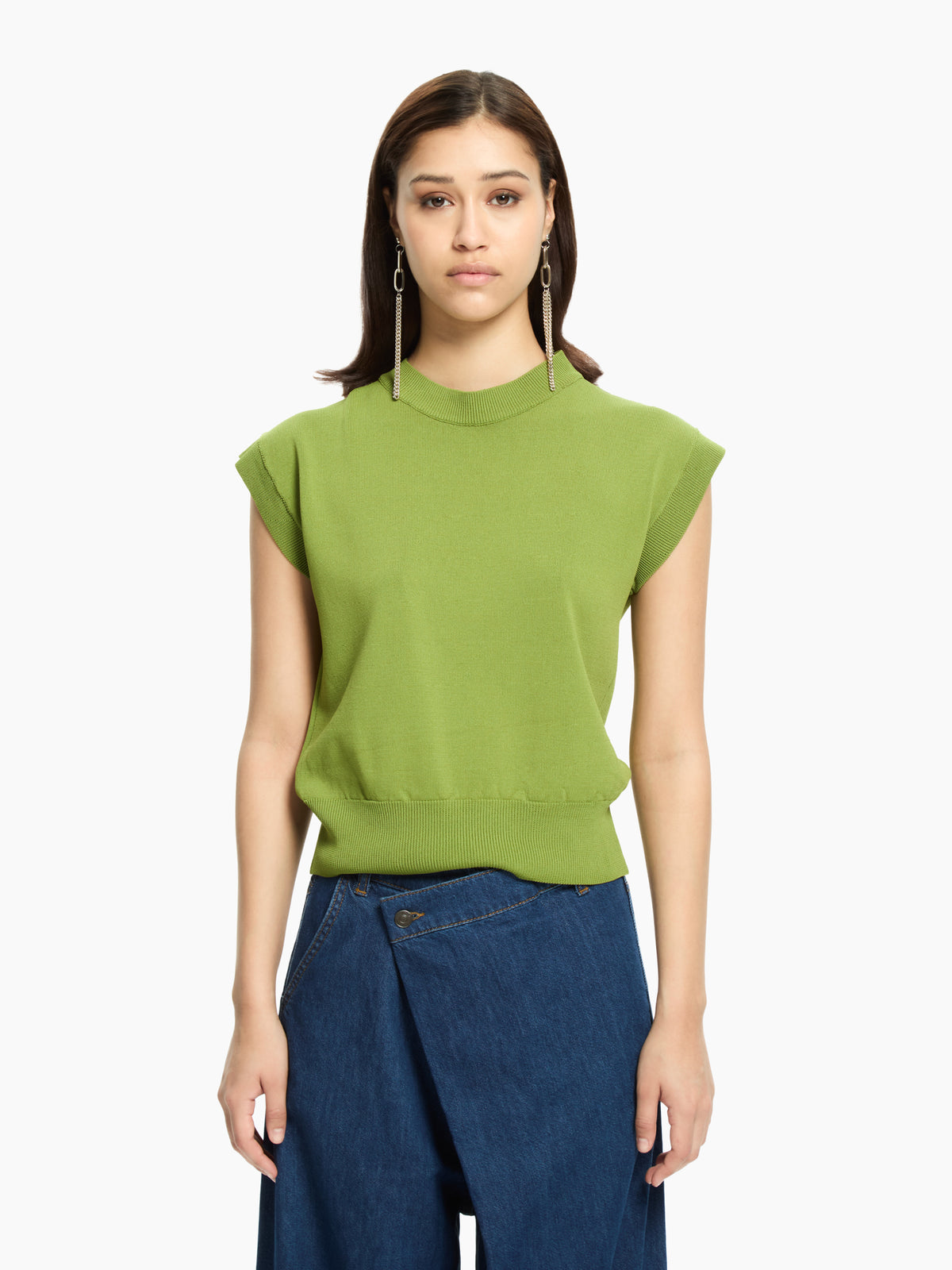IXOS Top in maglia VERDE