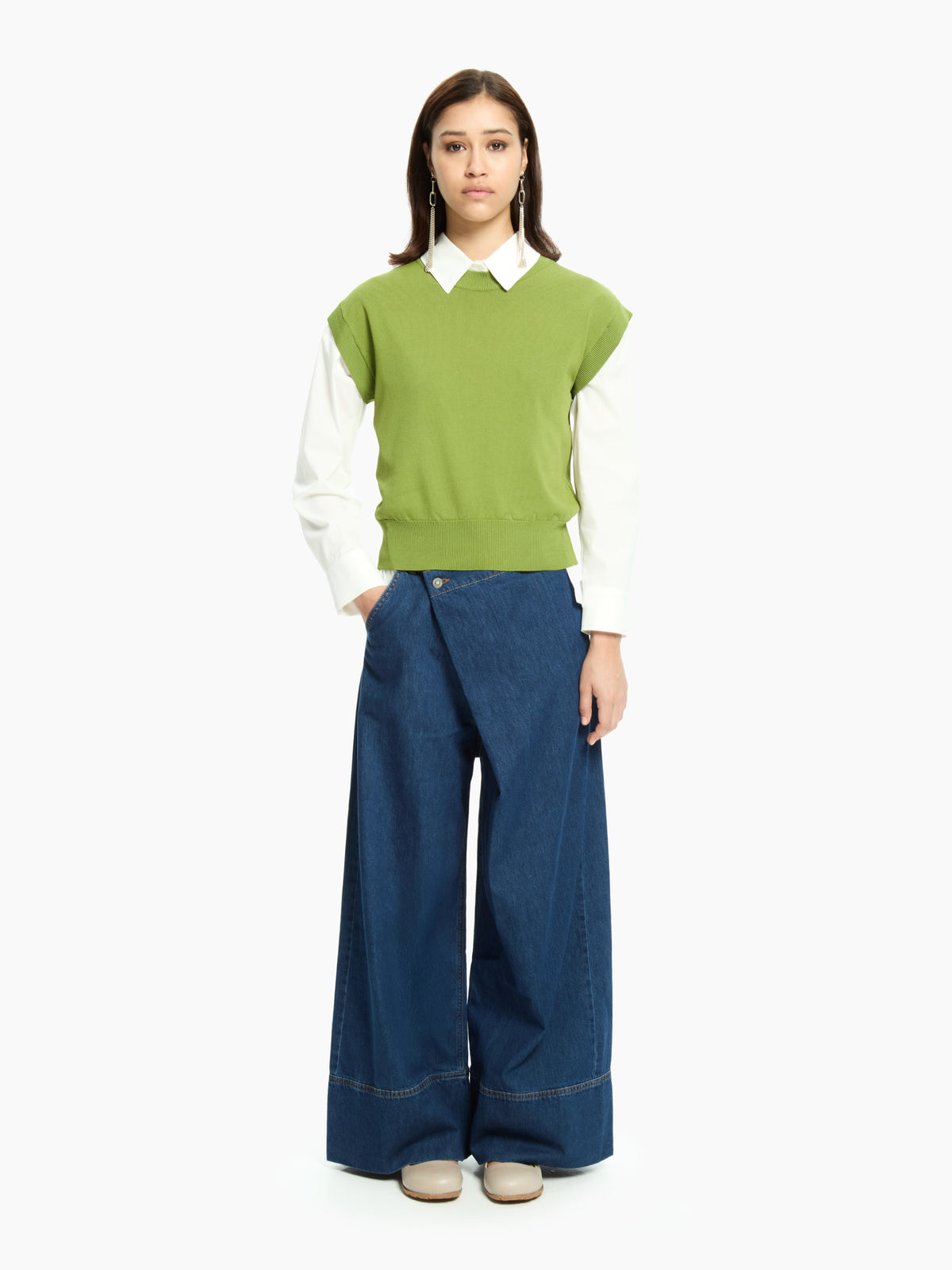 IXOS Top in maglia VERDE