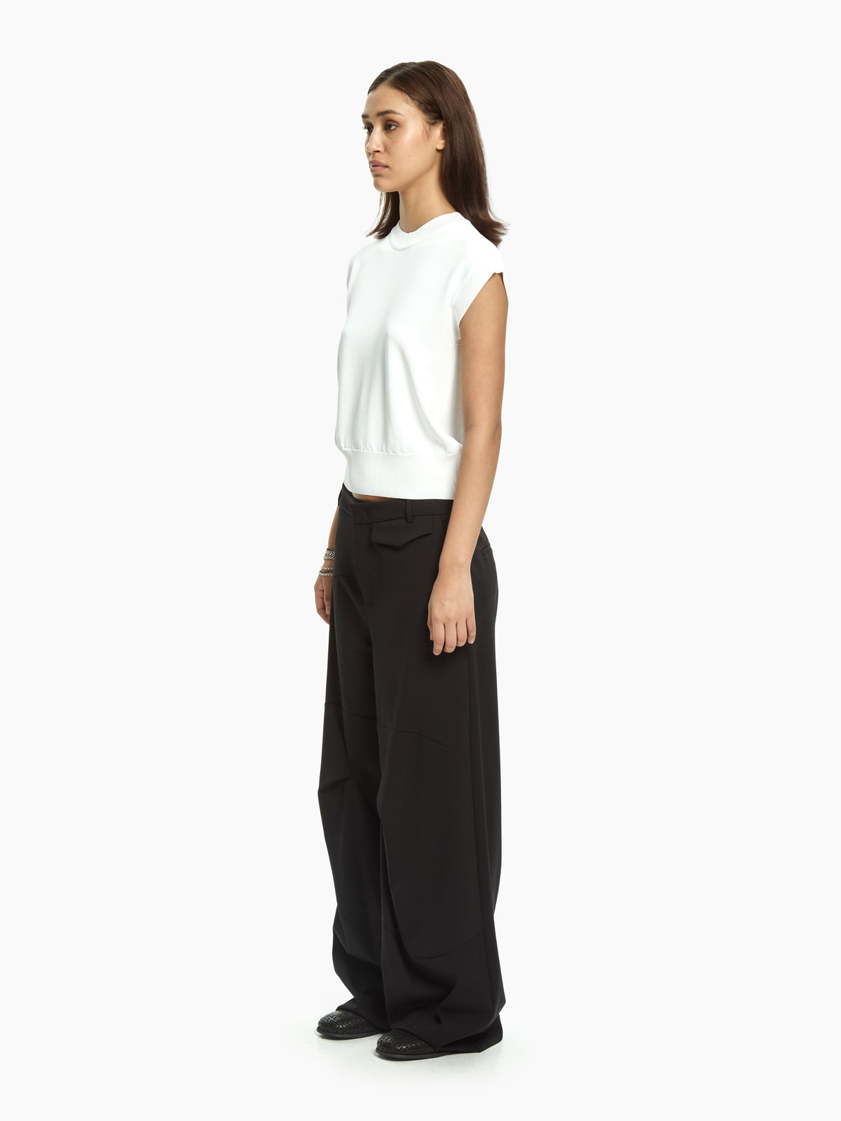 IXOS Top in maglia BIANCO