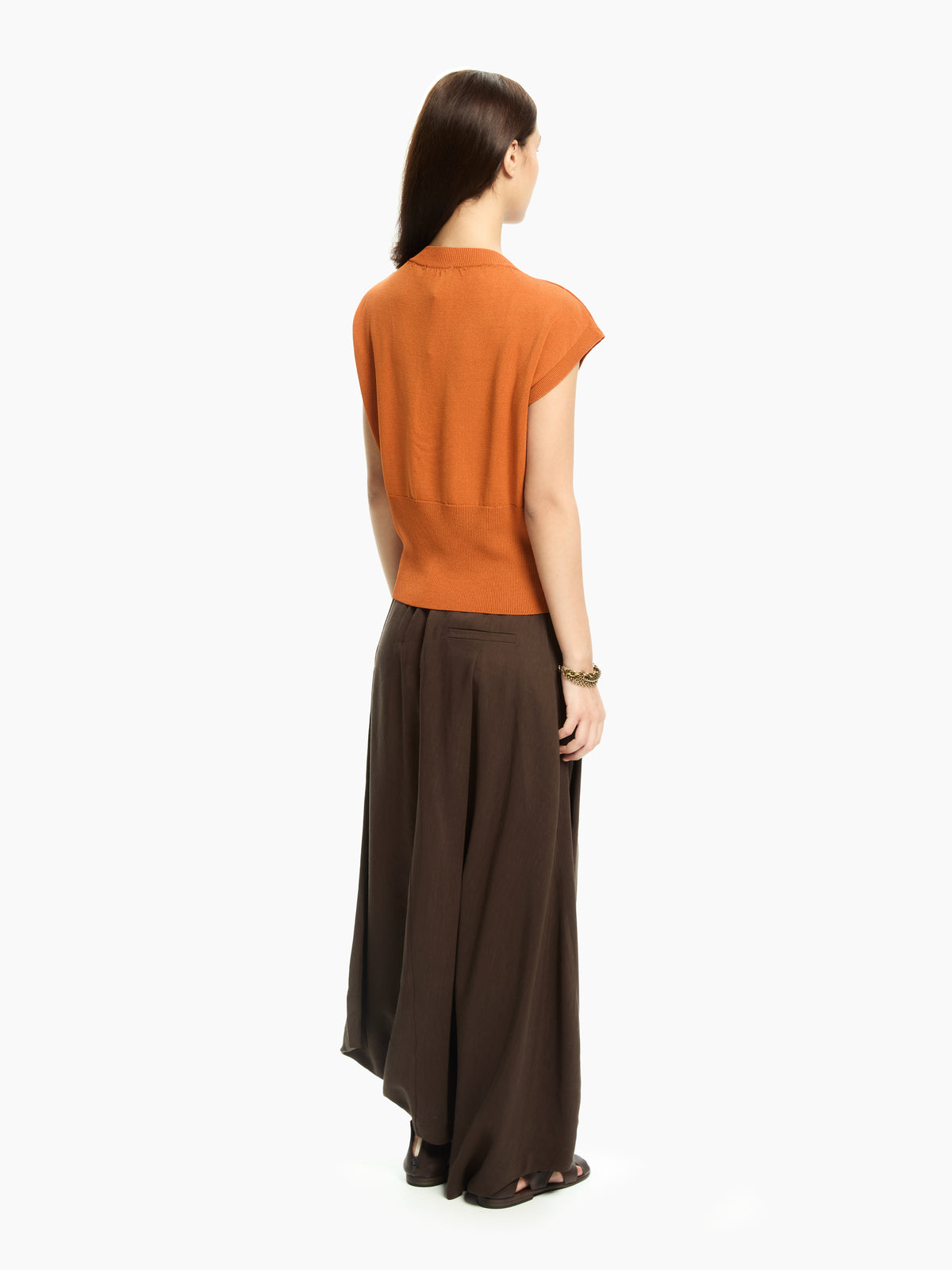 IXOS Top in maglia  MARRONE