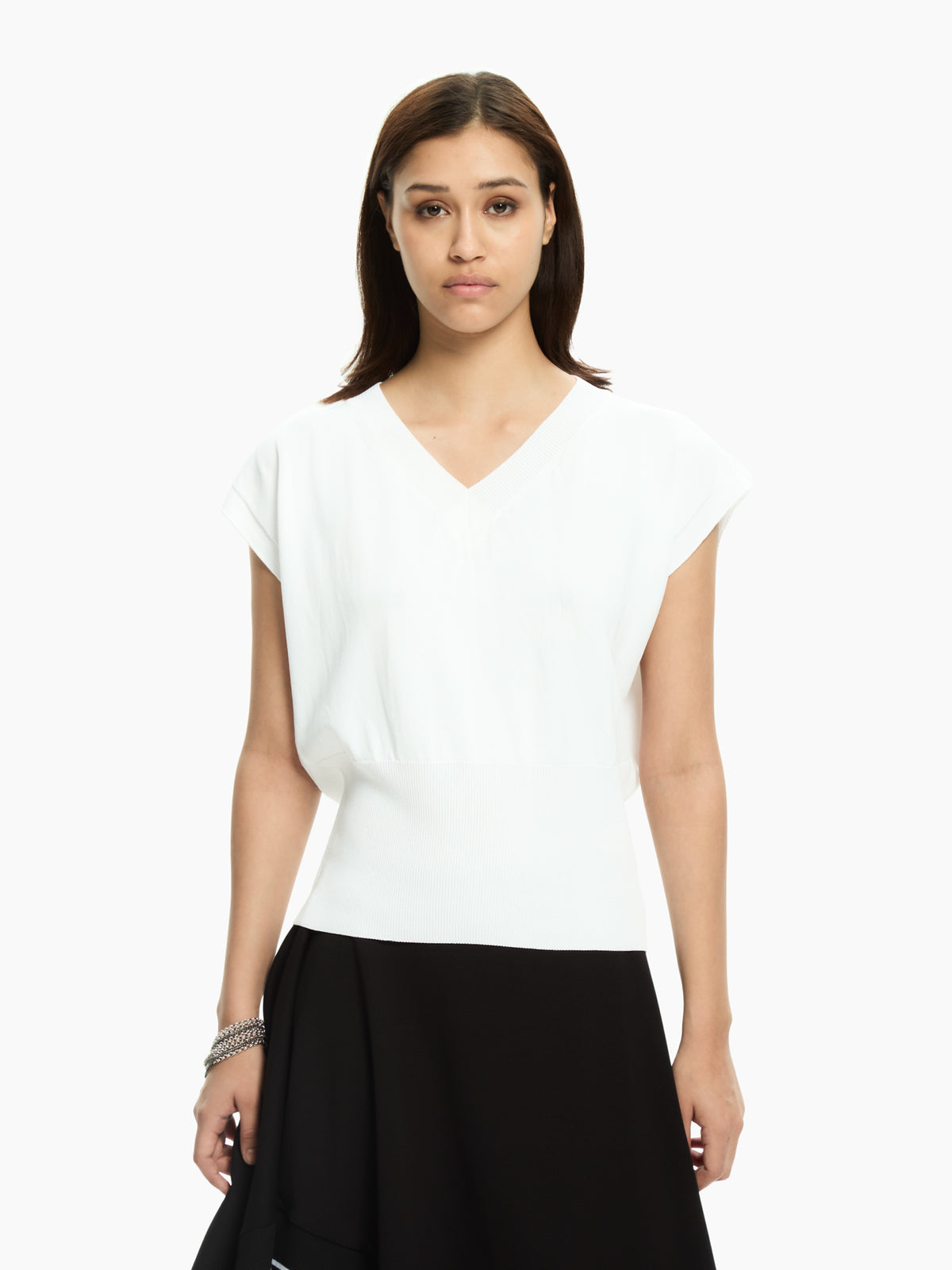 IXOS Top in maglia  BIANCO