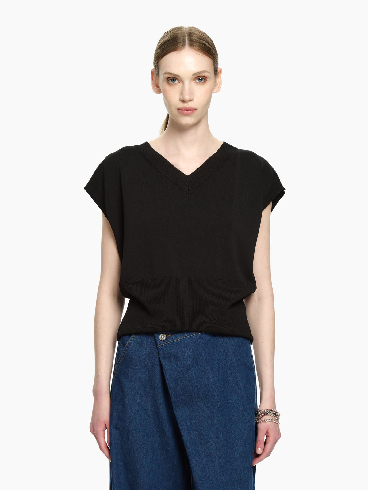 IXOS Top in maglia  NERO