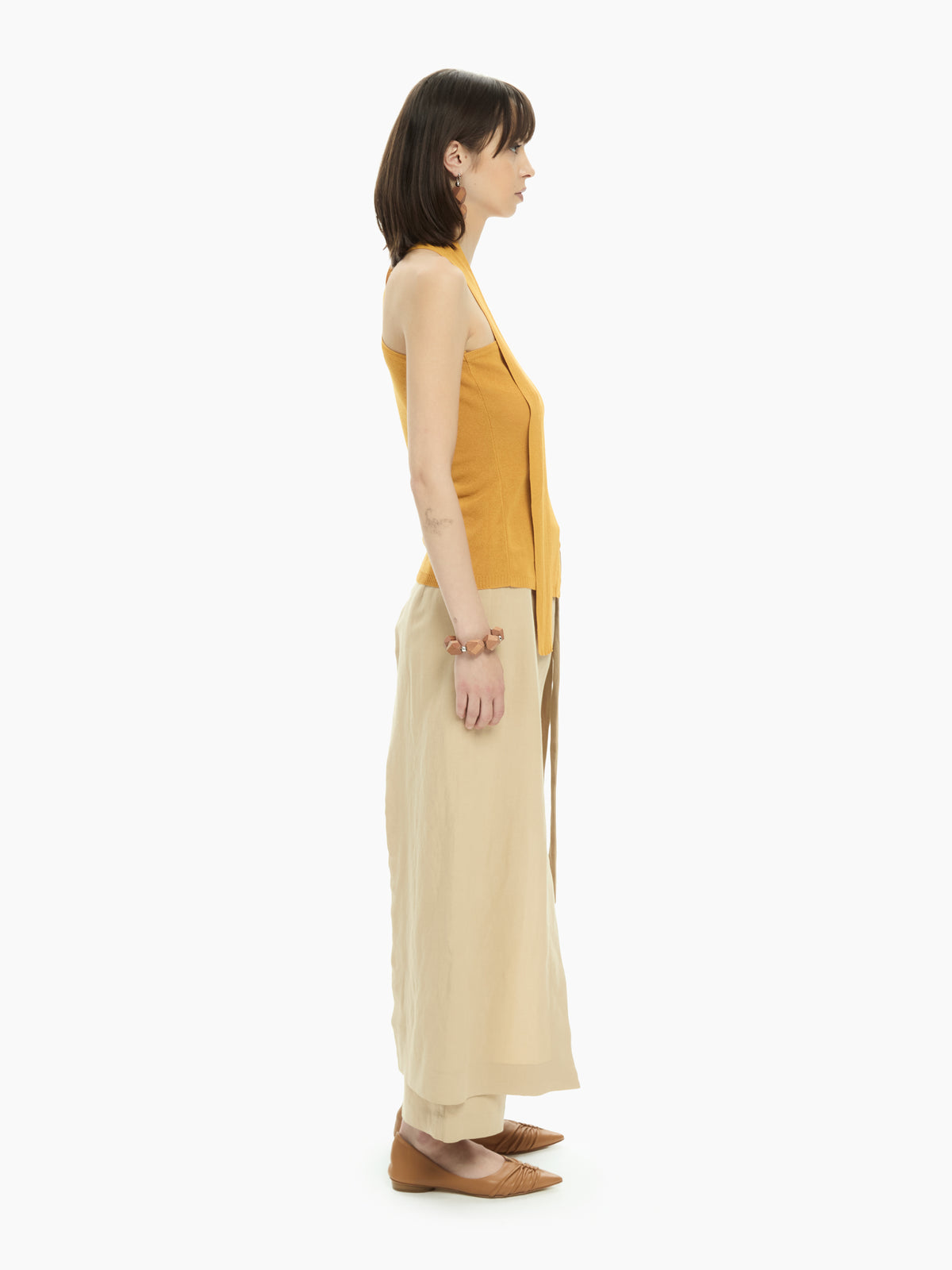 IXOS Top monospalla con fascia integrata GIALLO