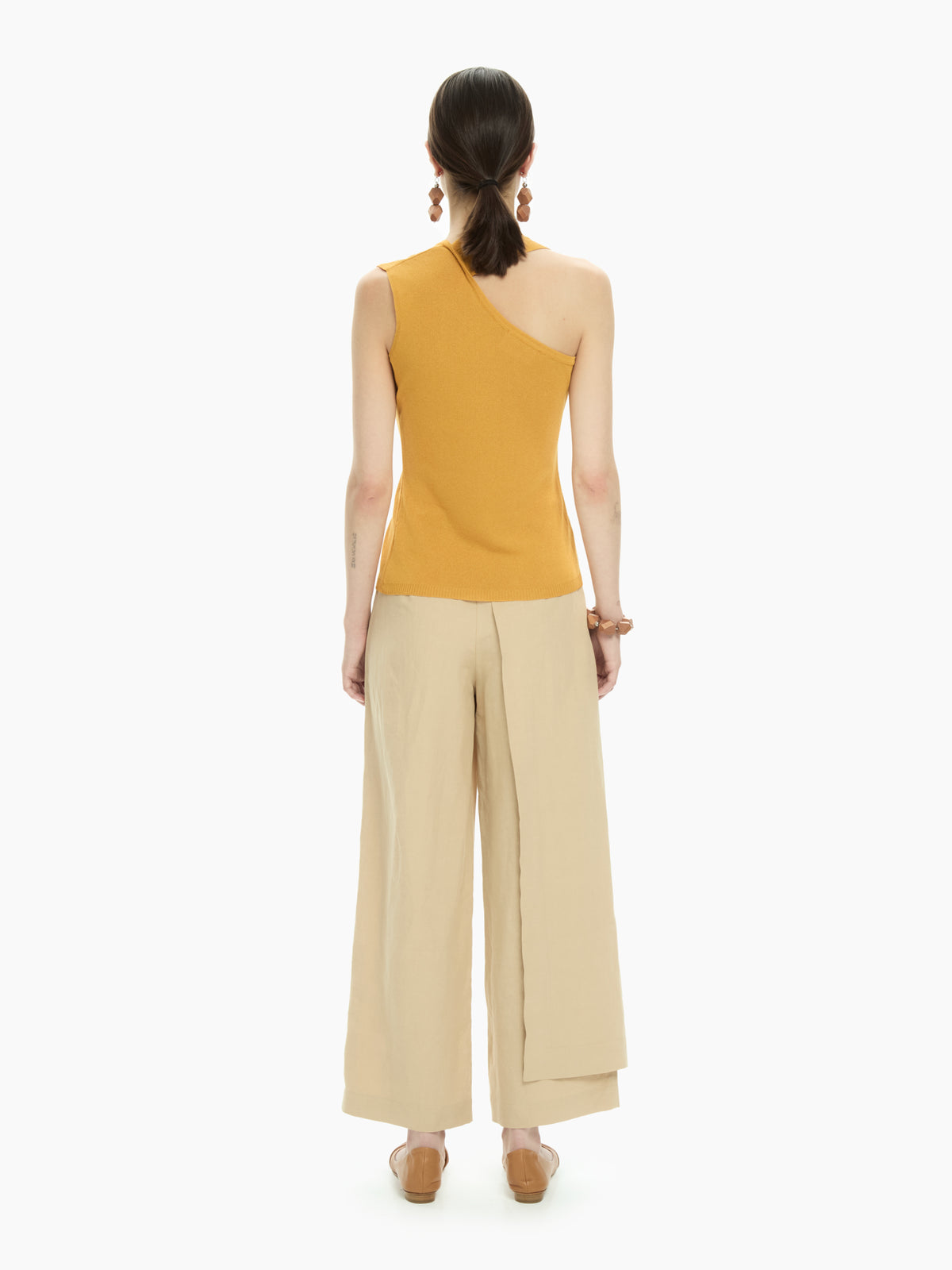 IXOS Top monospalla con fascia integrata GIALLO