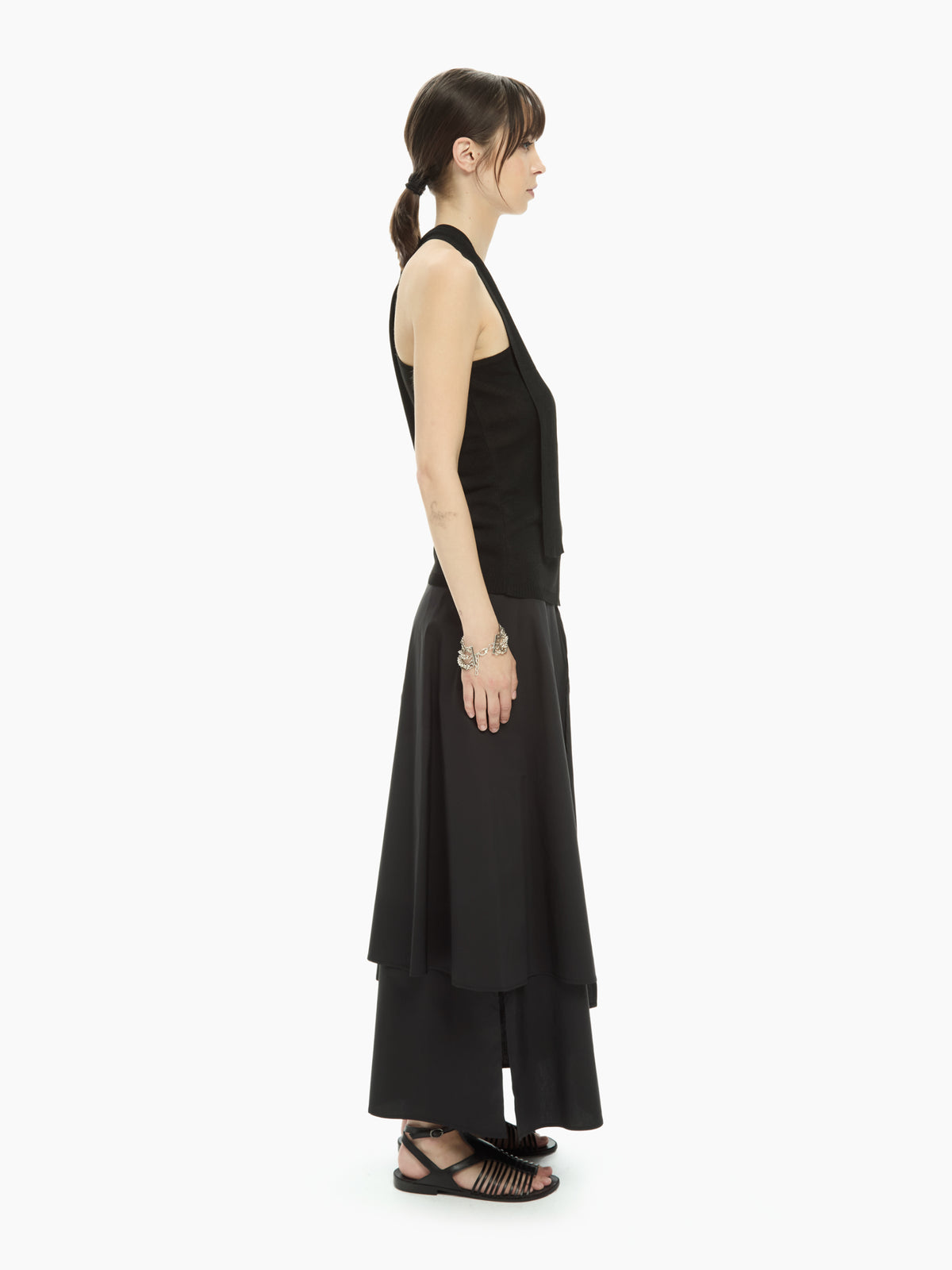 IXOS Top monospalla con fascia integrata NERO