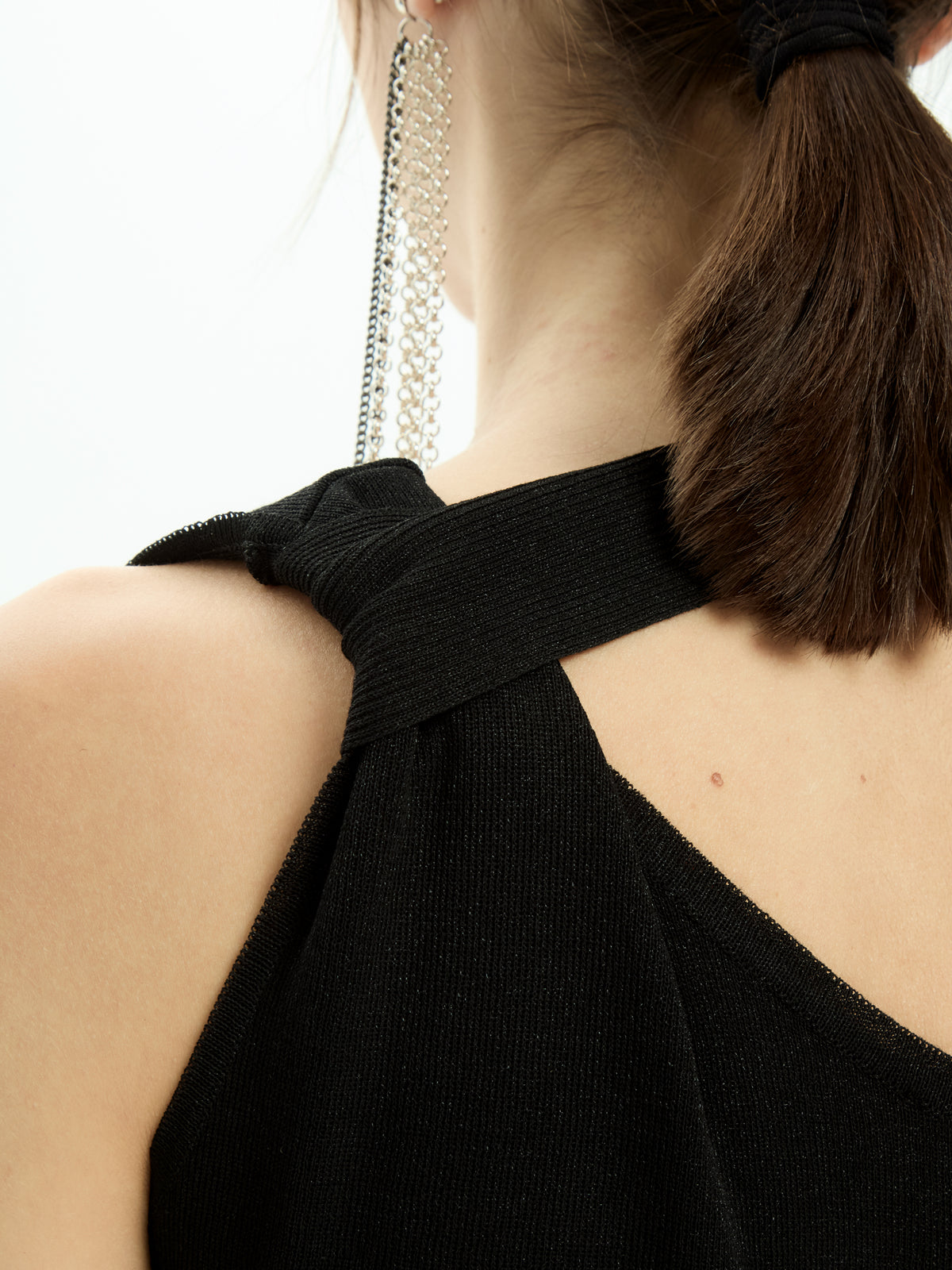 IXOS Top monospalla con fascia integrata NERO