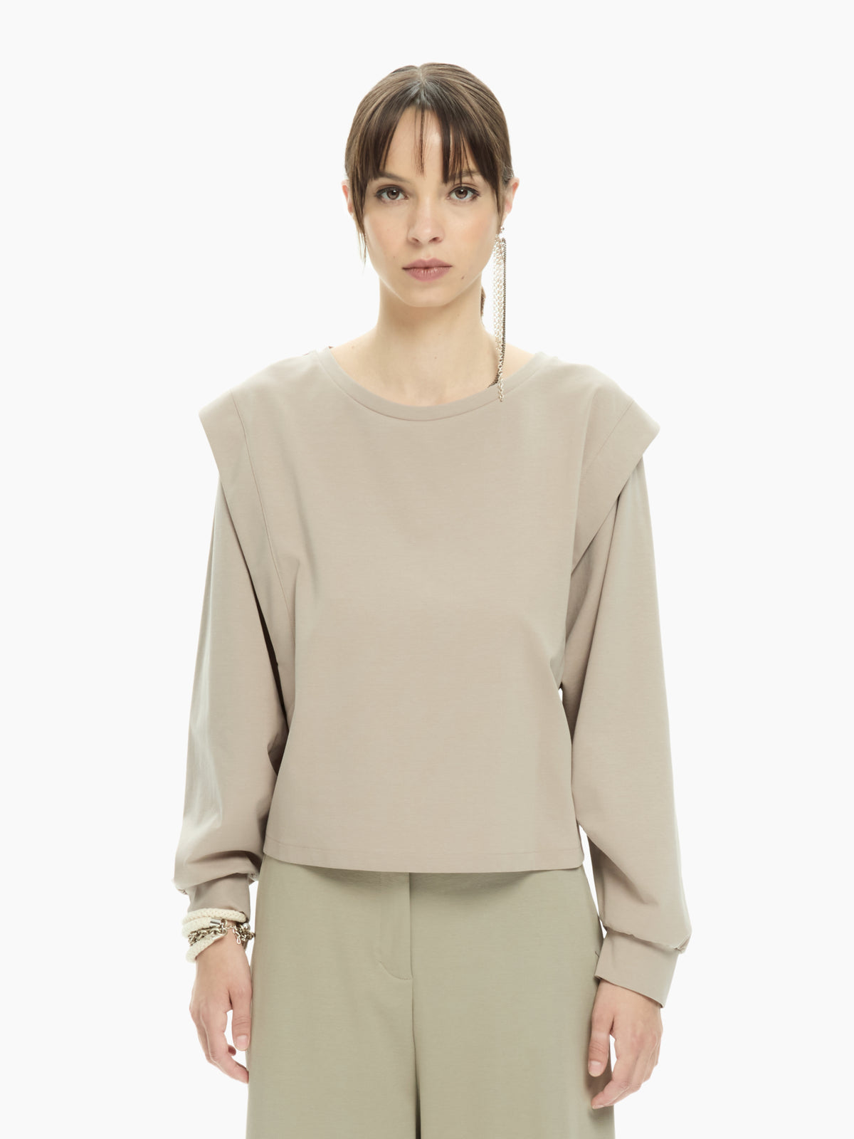 IXOS Top con spalle cut-out TORTORA