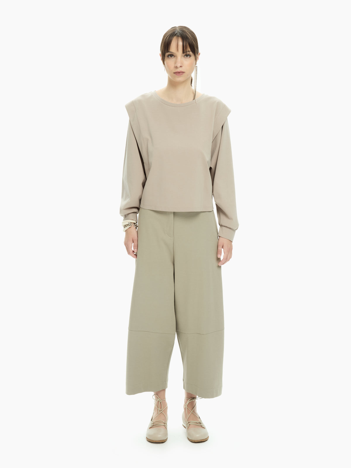 IXOS Top con spalle cut-out TORTORA