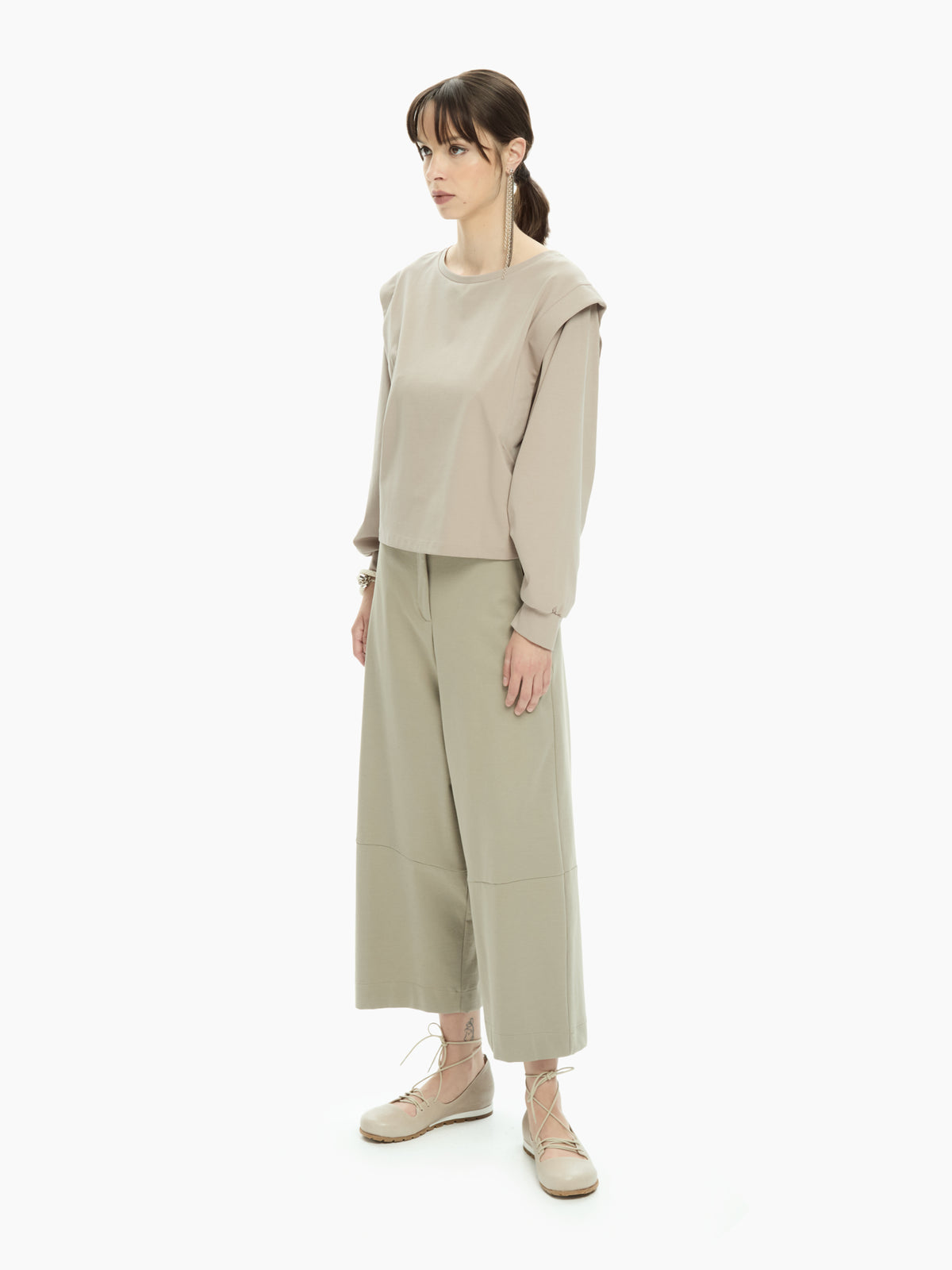IXOS Top con spalle cut-out TORTORA