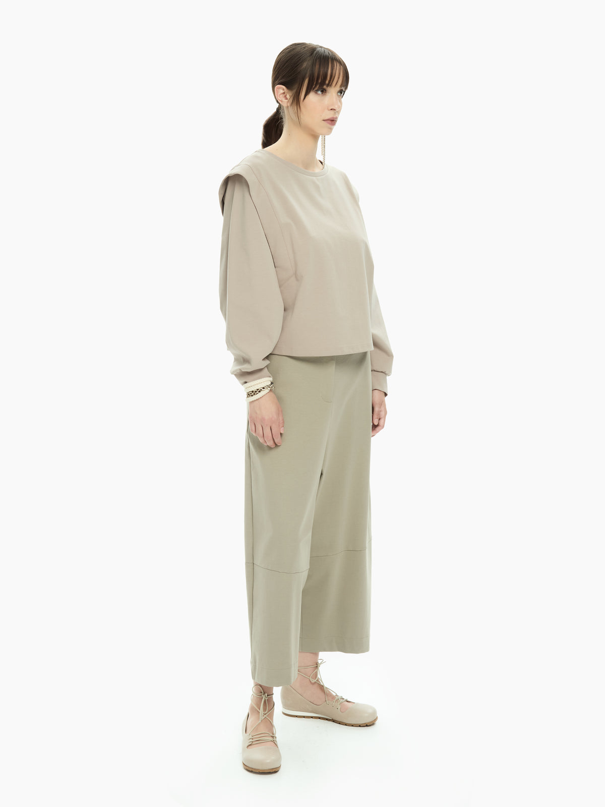 IXOS Top con spalle cut-out TORTORA