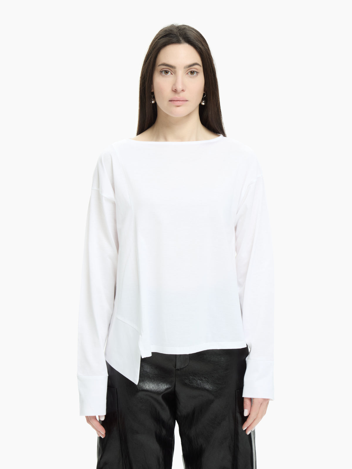IXOS Maglia con fondo asimmetrico BIANCO