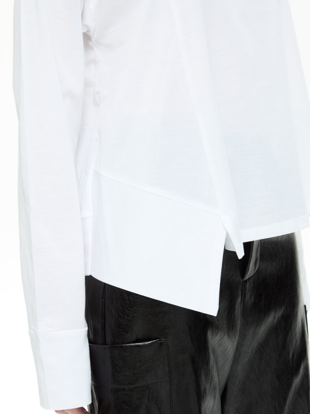 IXOS Maglia con fondo asimmetrico BIANCO