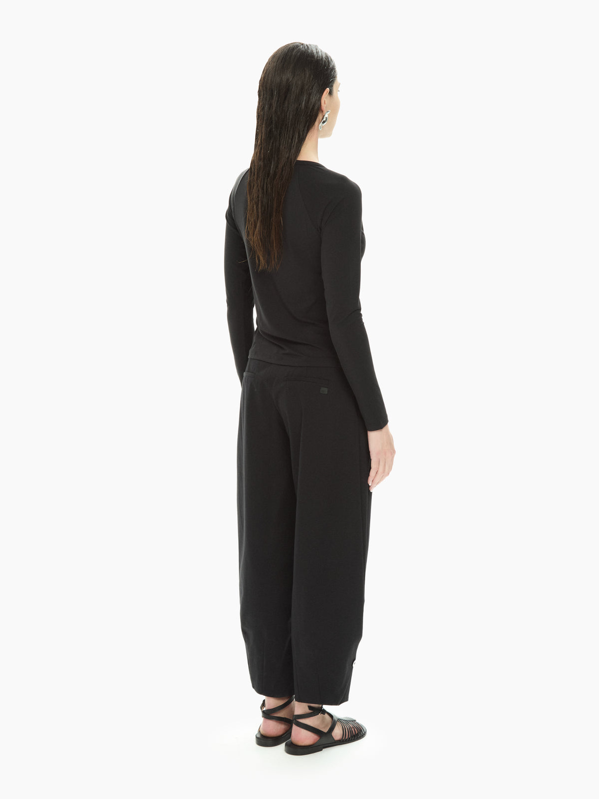 IXOS Top drappeggiato NERO