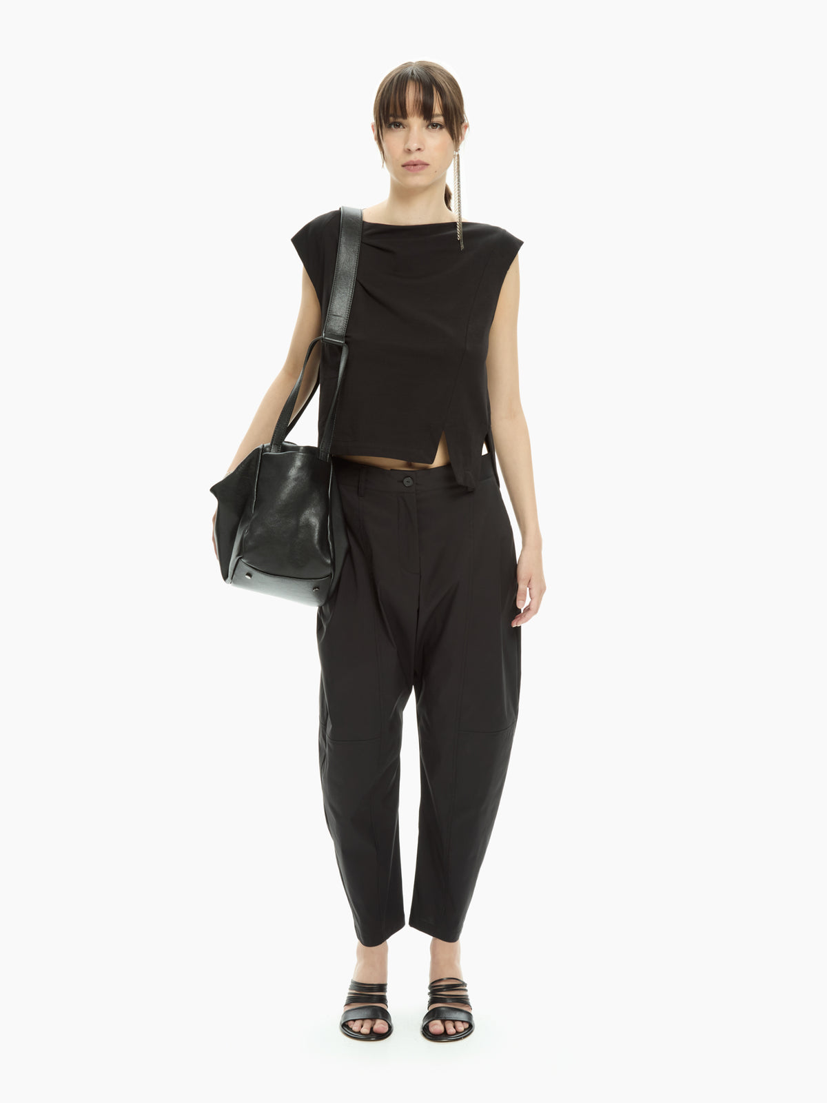 IXOS Top smanicato NERO