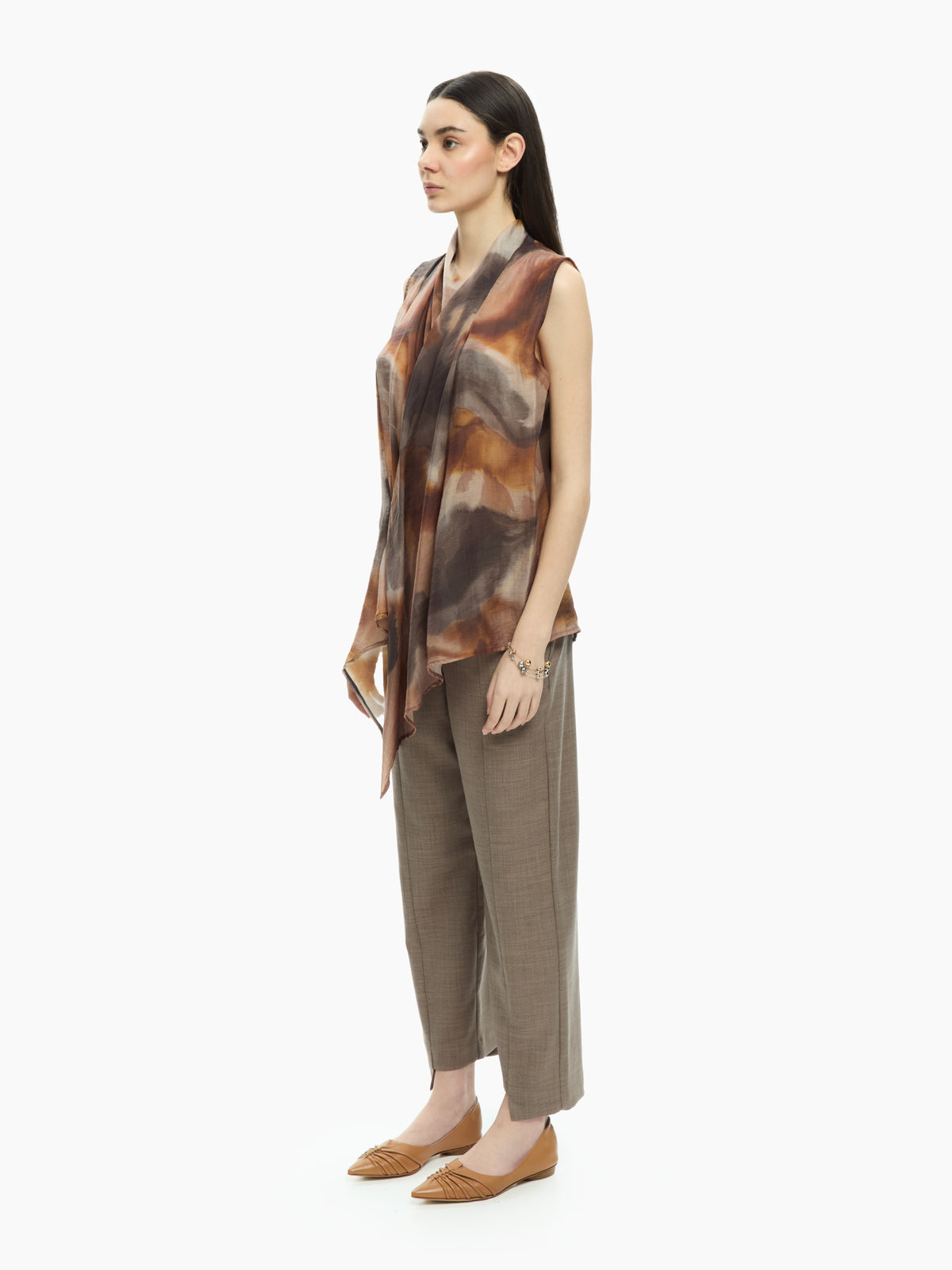 IXOS Top fluido con stampa artistica MULTICOLOR