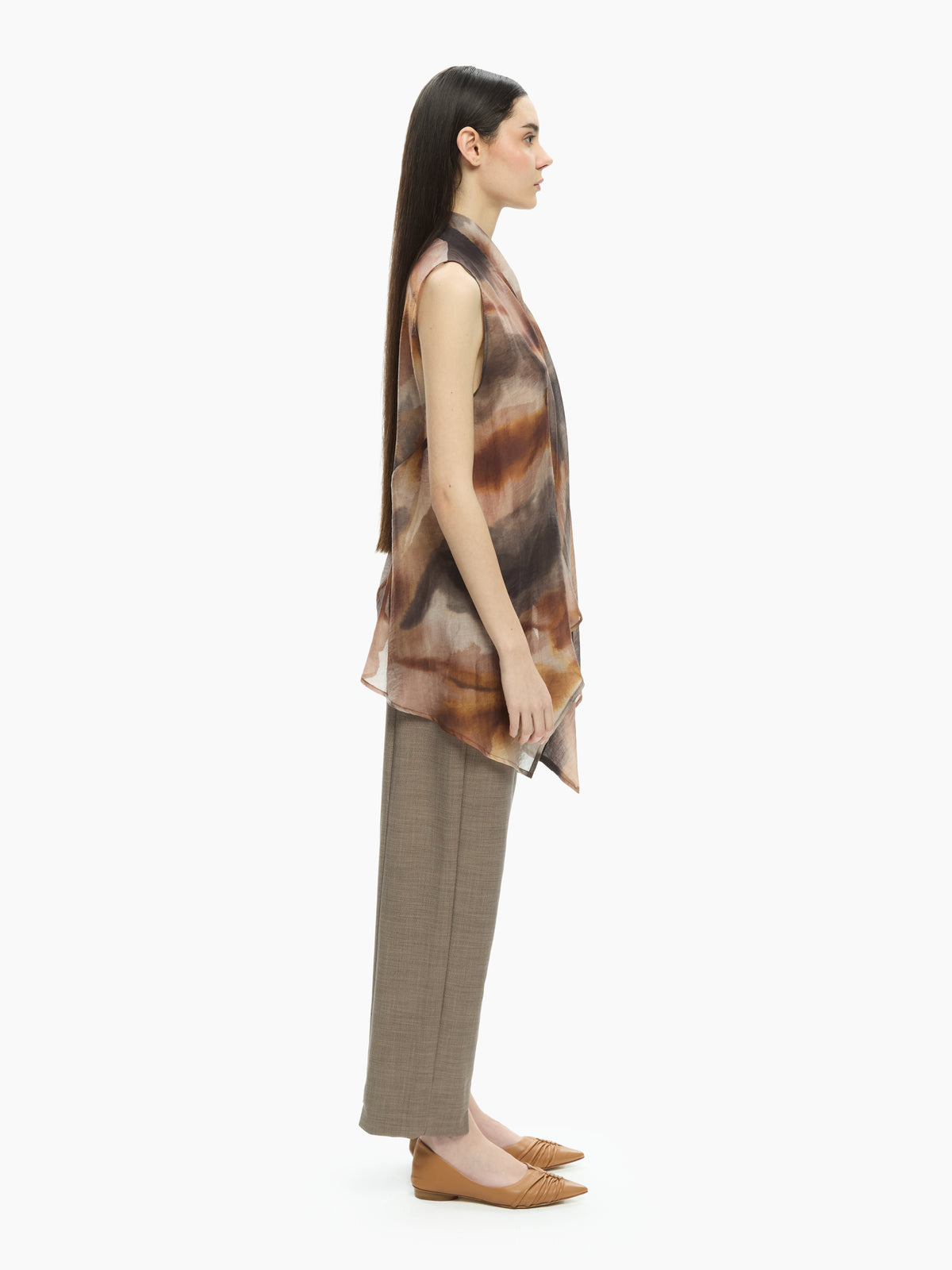 IXOS Top fluido con stampa artistica MULTICOLOR