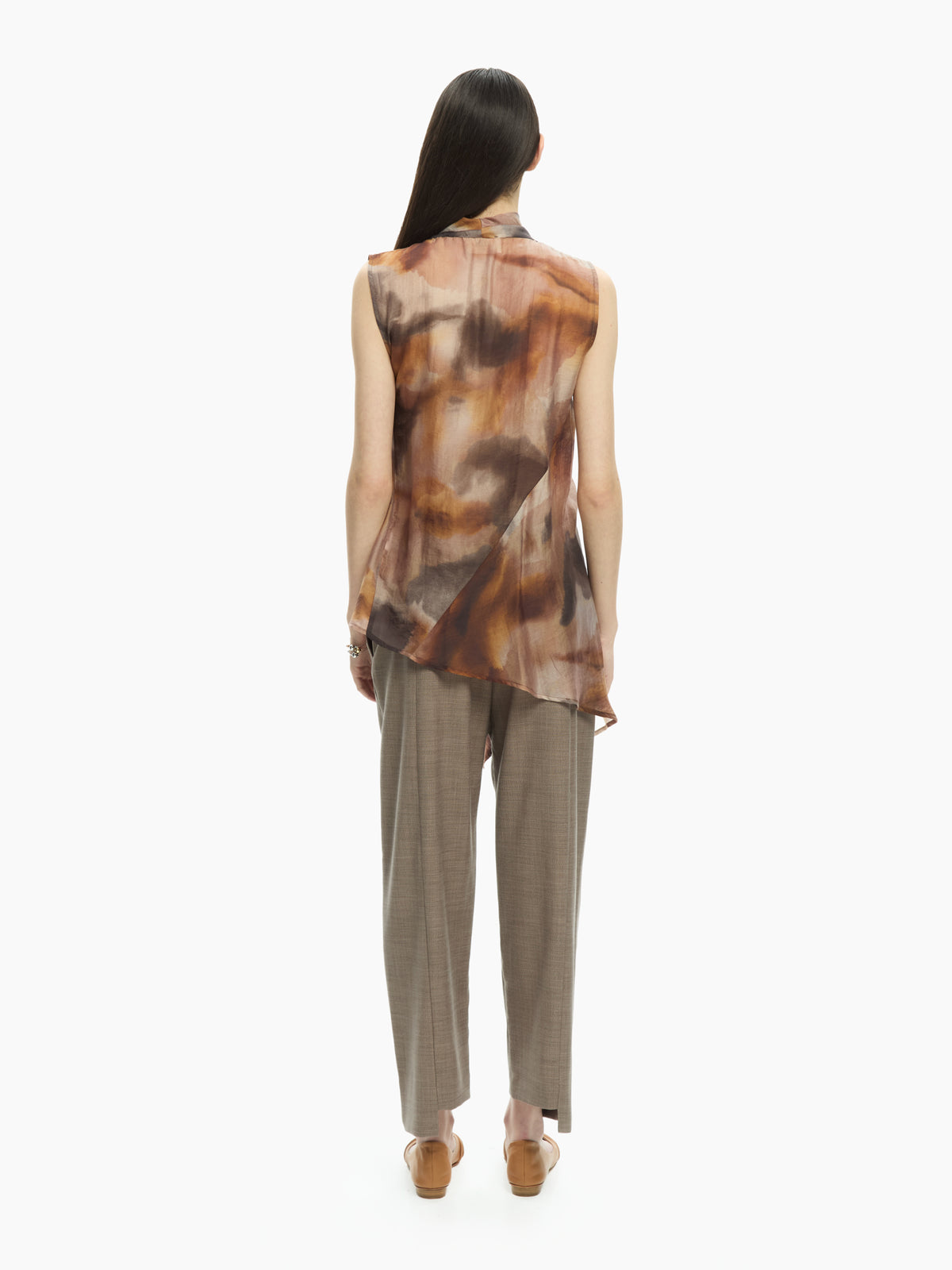 IXOS Top fluido con stampa artistica MULTICOLOR