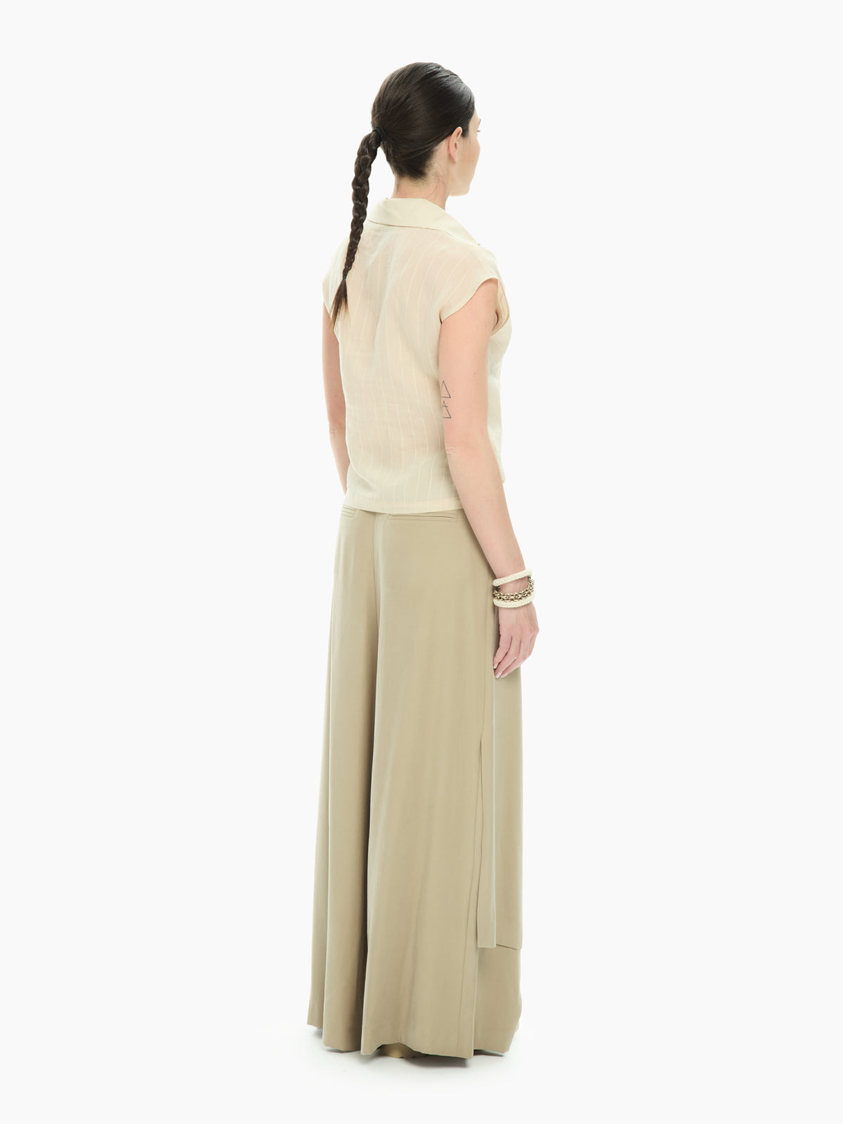 IXOS Top con inserto camicia BEIGE