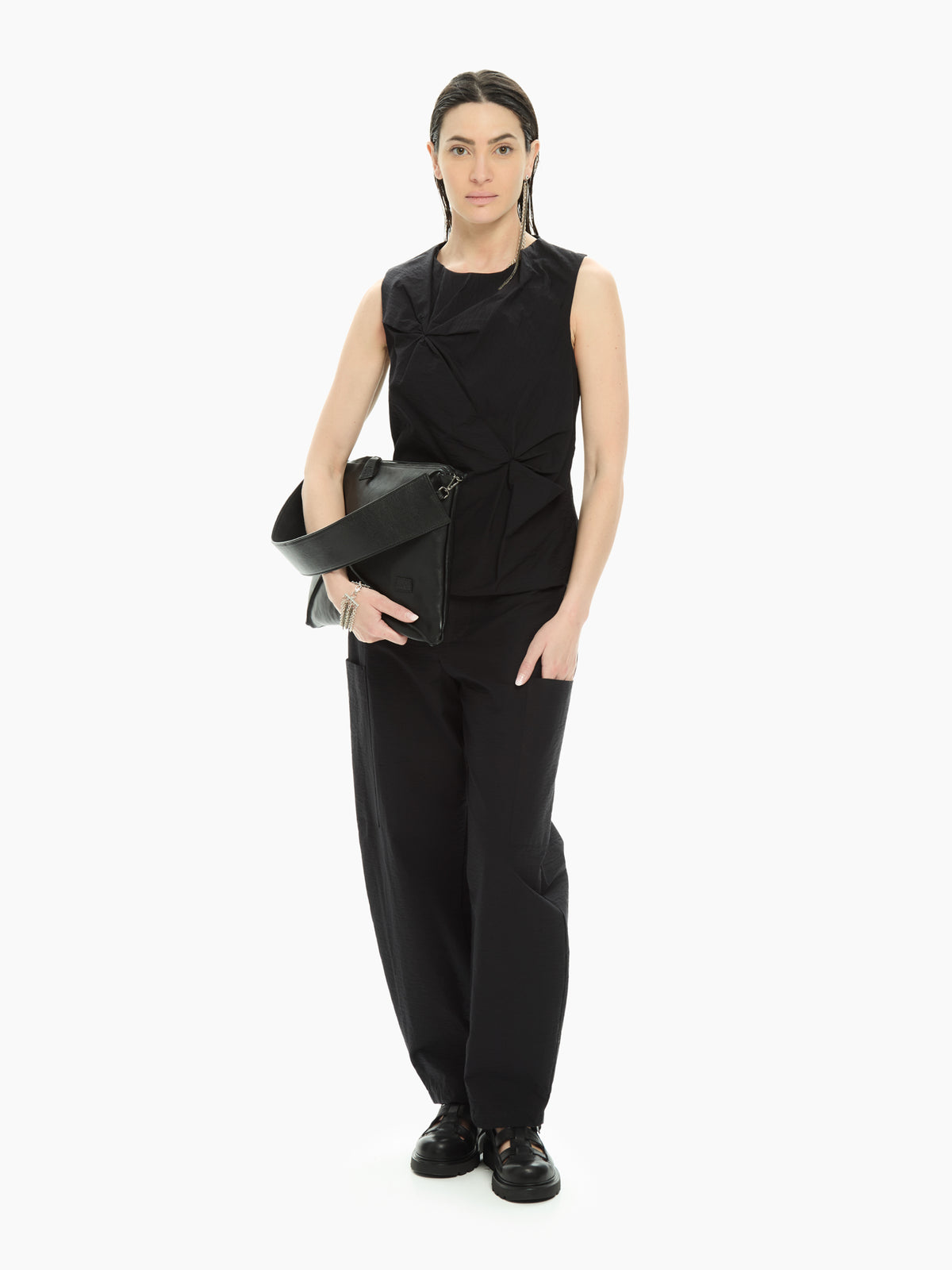 IXOS Top smanicato NERO