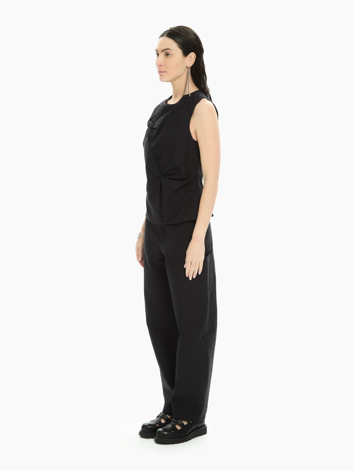 IXOS Top smanicato NERO