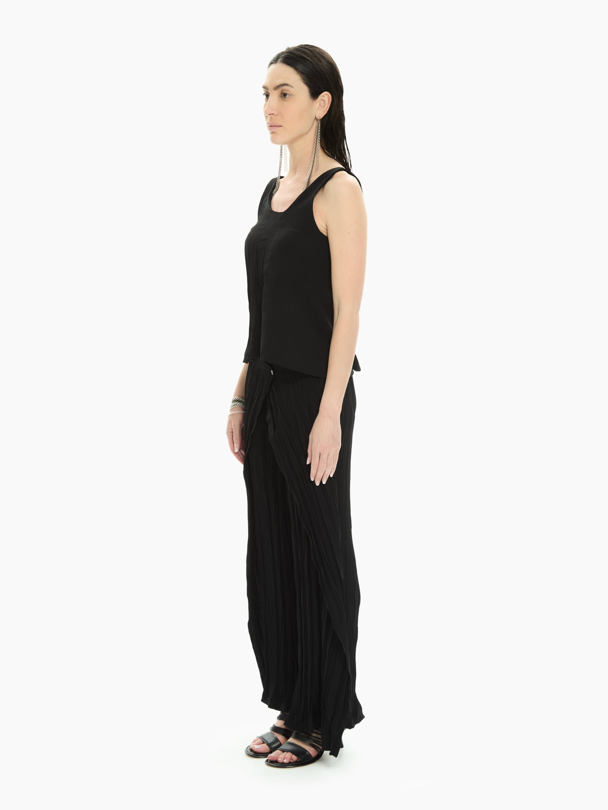 IXOS Top drappeggiato NERO