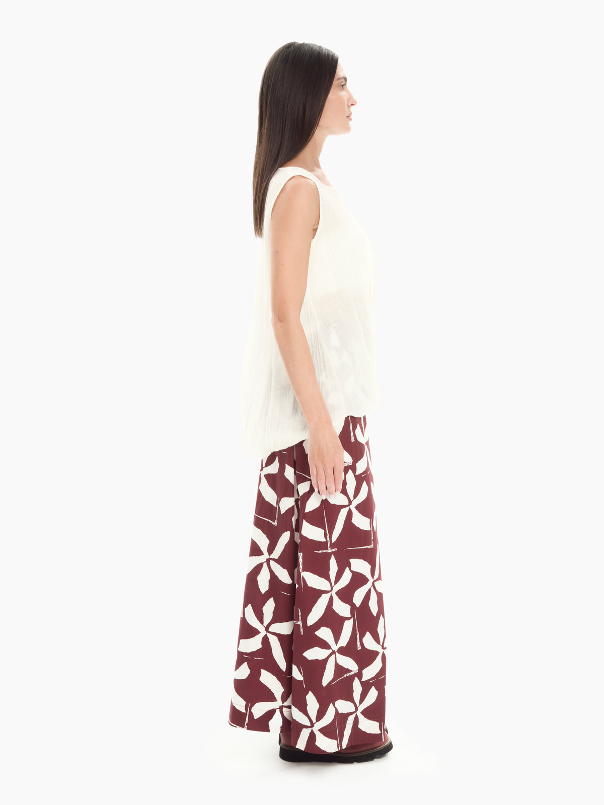 IXOS Top drappeggiato con apertura CELESTE