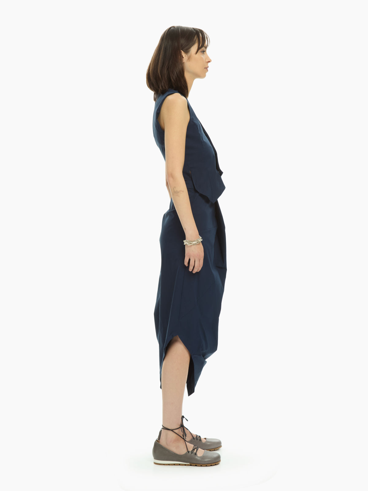 IXOS Abito smanicato con drappeggio BLU