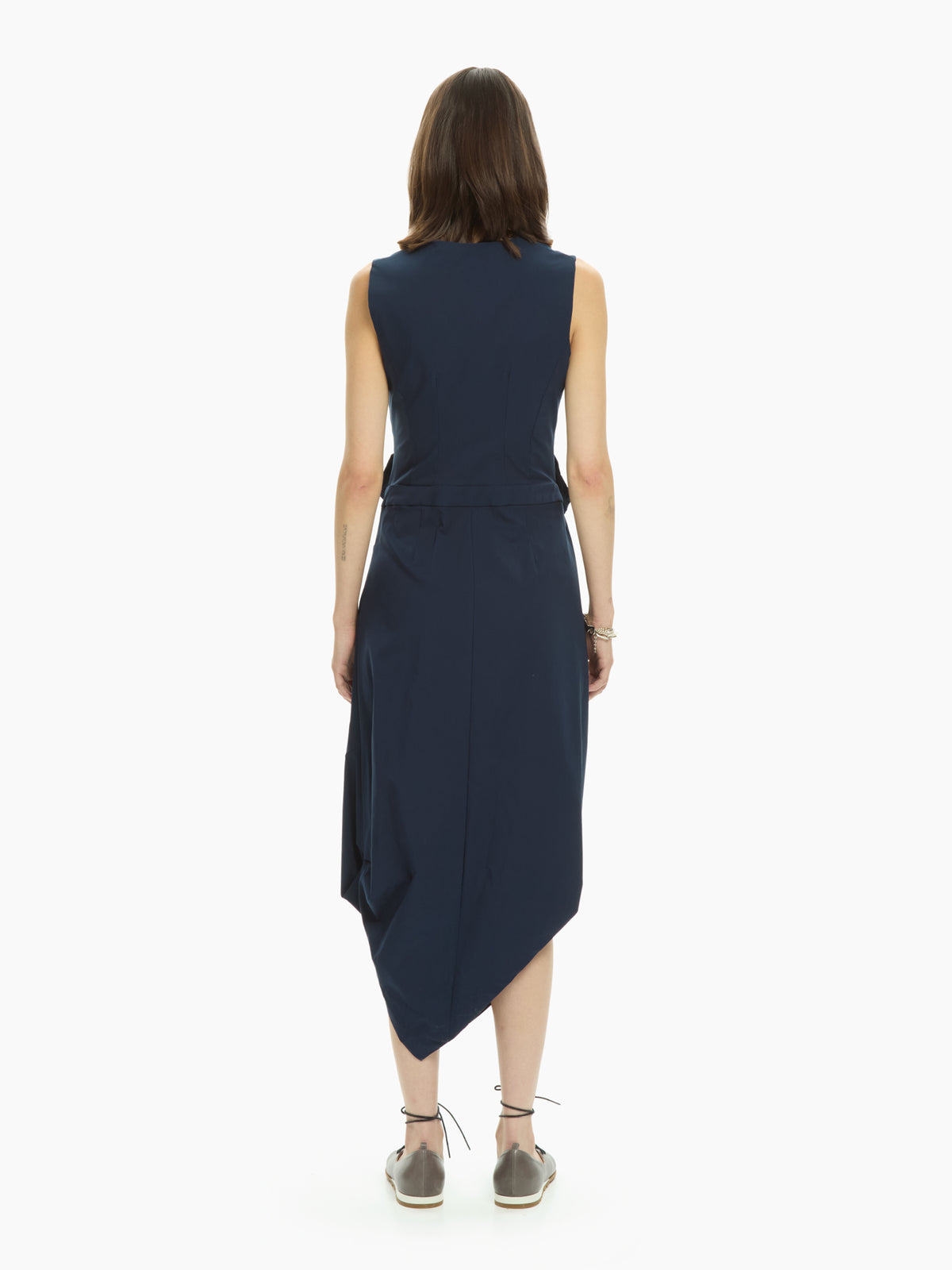 IXOS Abito smanicato con drappeggio BLU