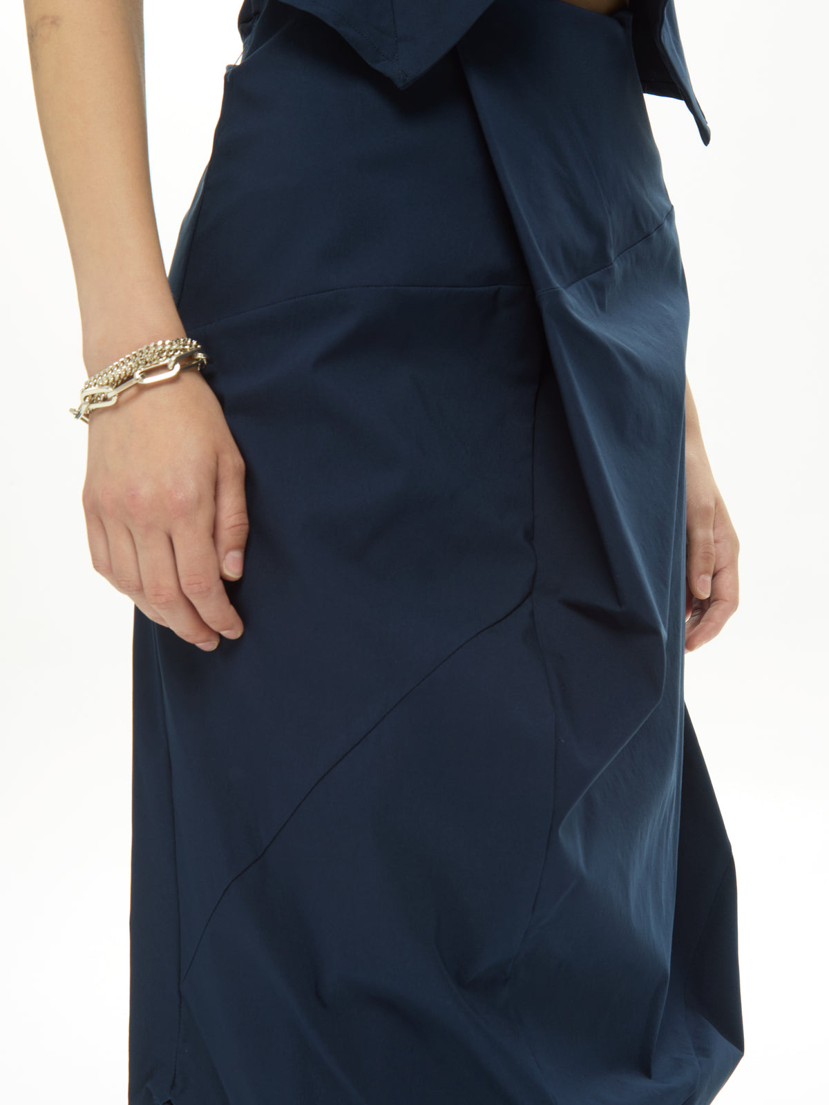 IXOS Abito smanicato con drappeggio BLU