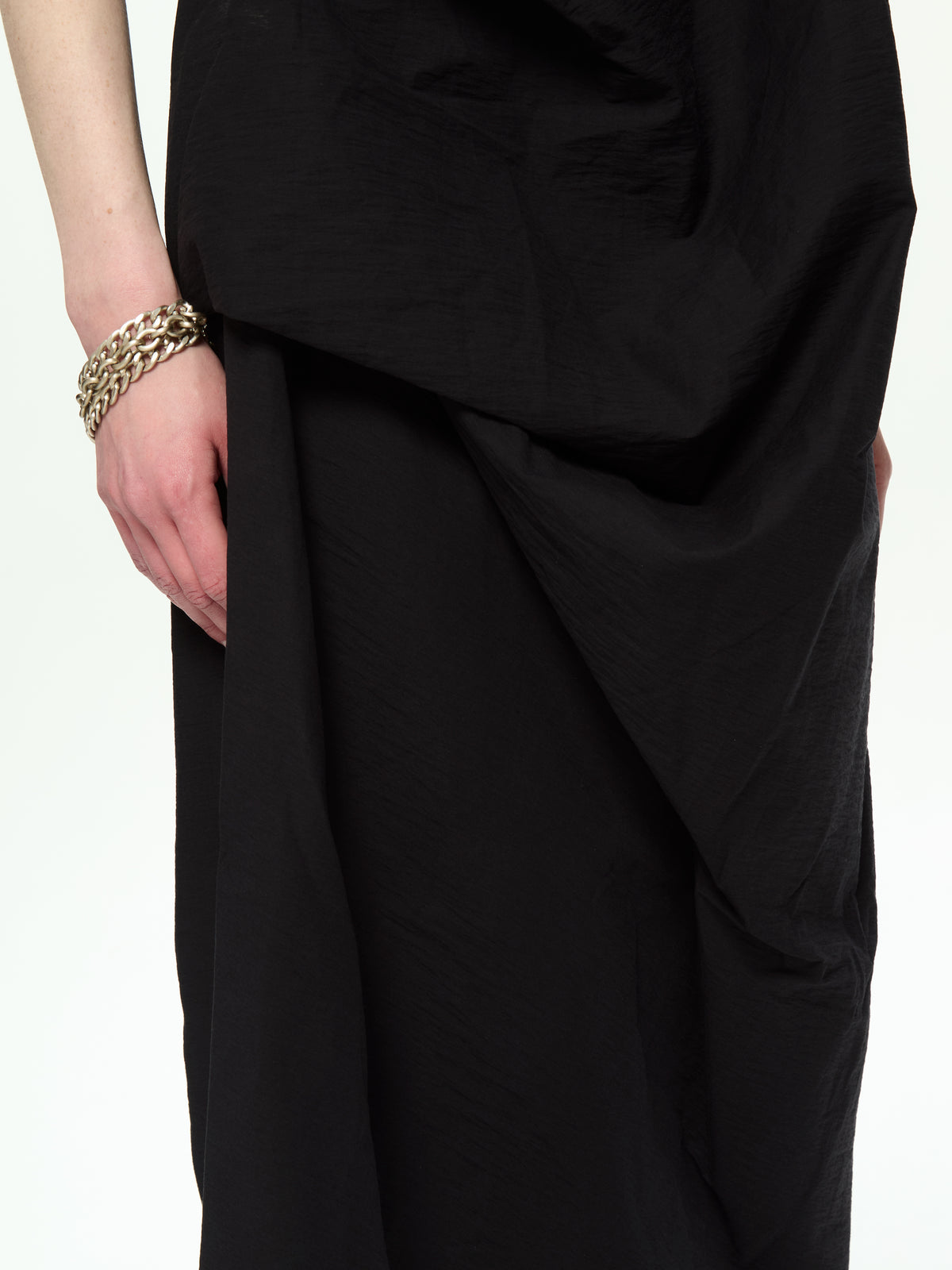 IXOS Abito con drappeggio asimmetrico NERO