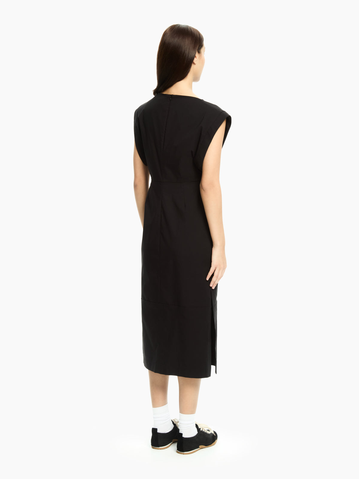 IXOS Abito midi con spalle strutturate NERO