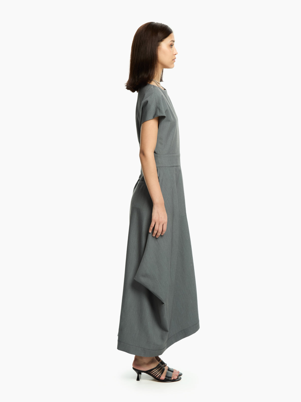 IXOS Abito con volume drappeggiato GRIGIO