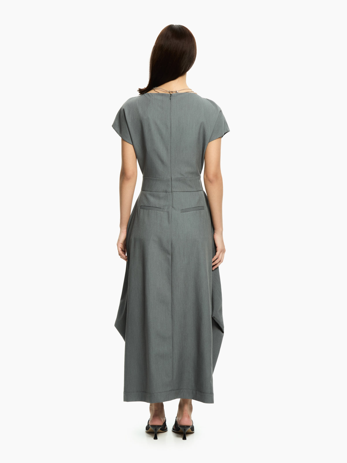 IXOS Abito con volume drappeggiato GRIGIO