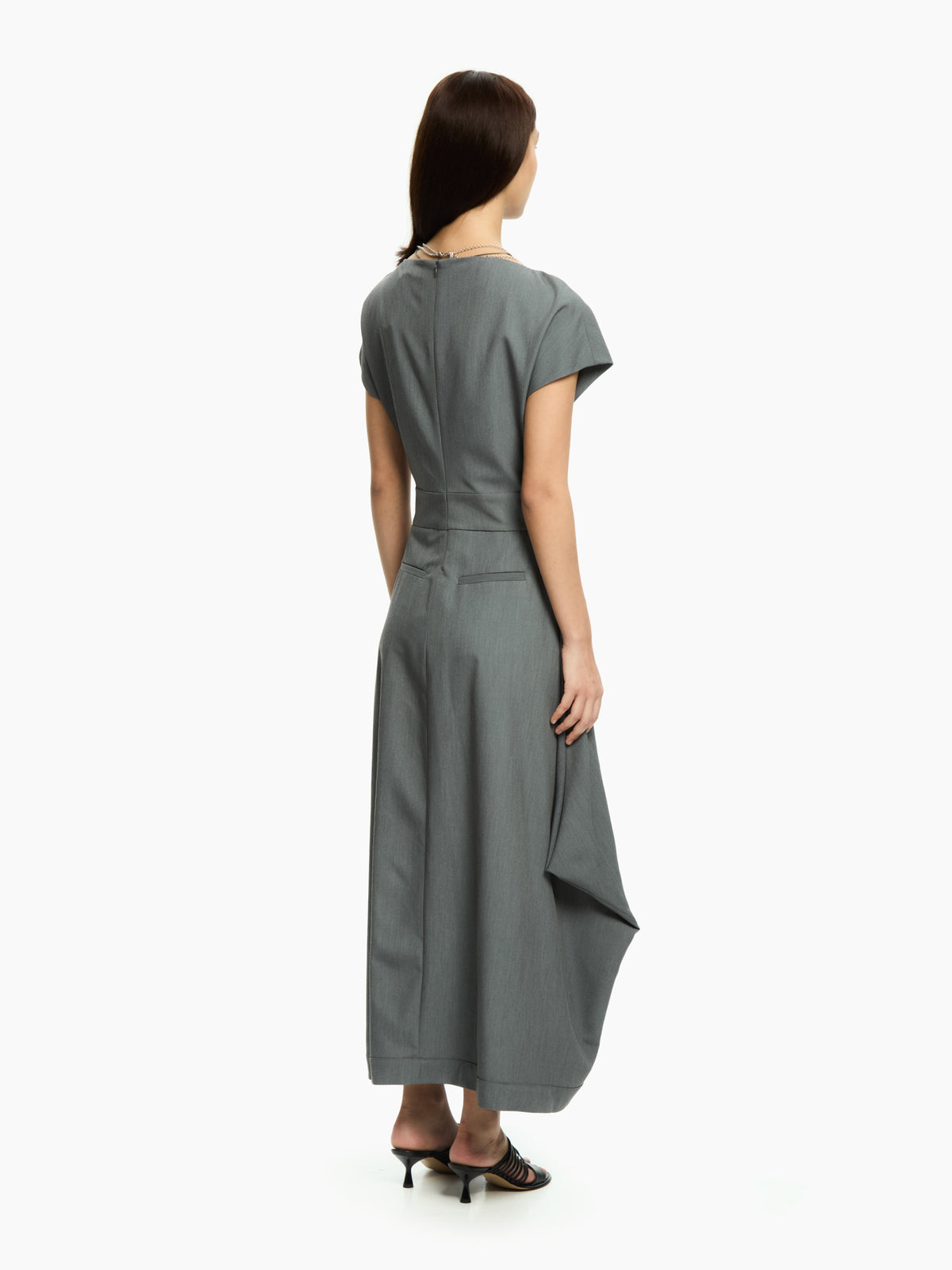 IXOS Abito con volume drappeggiato GRIGIO