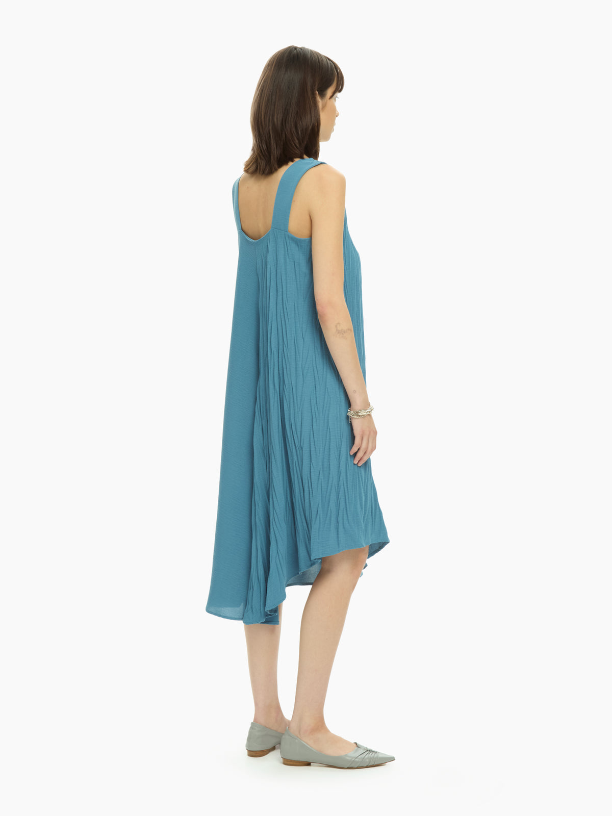 IXOS Abito midi asimmetrico AZZURRO