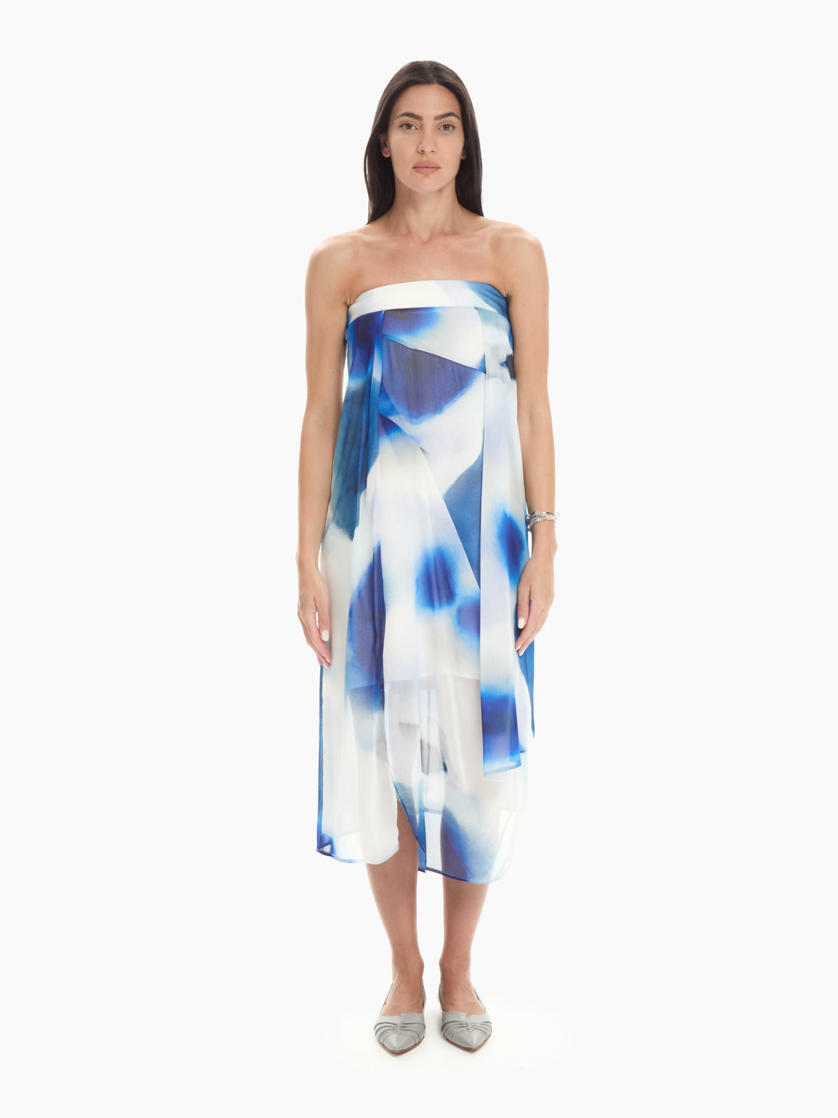 IXOS Abito con pannelli drappeggiati AZZURRO