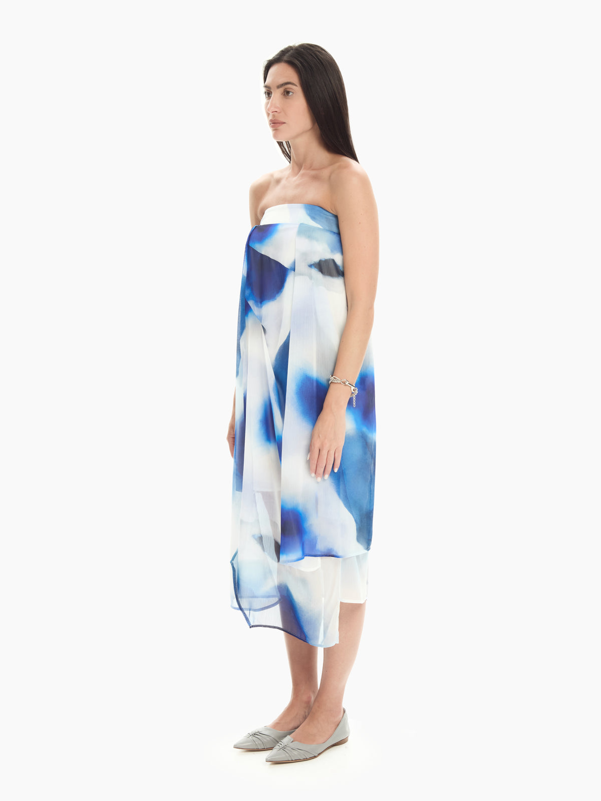 IXOS Abito con pannelli drappeggiati AZZURRO