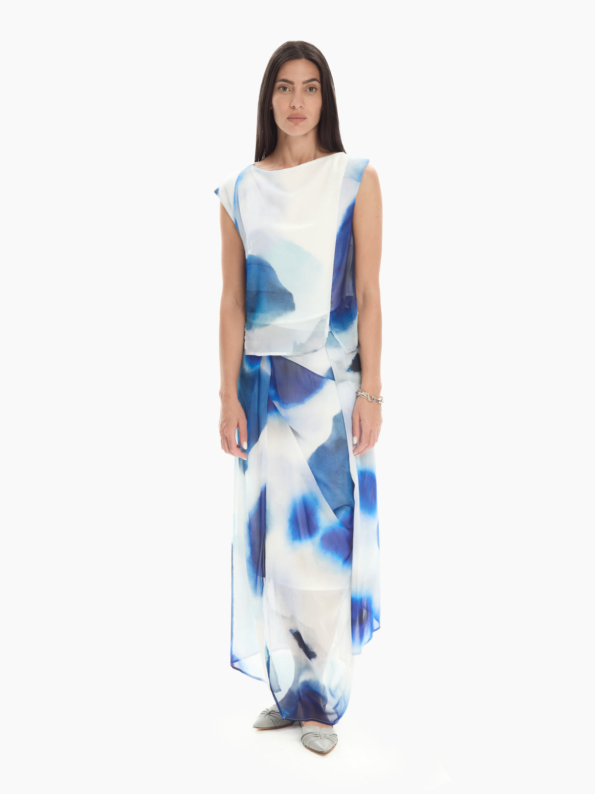 IXOS Abito con pannelli drappeggiati AZZURRO