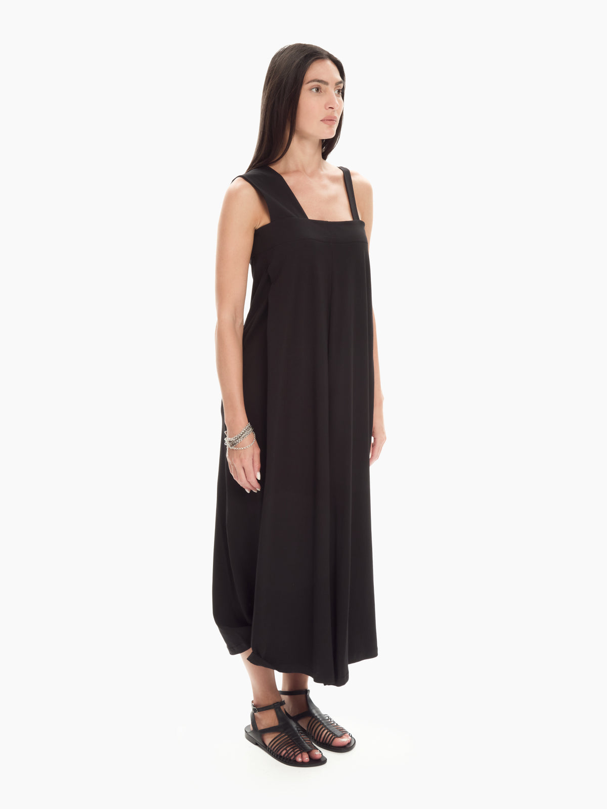 IXOS Abito con spalline asimmetriche NERO